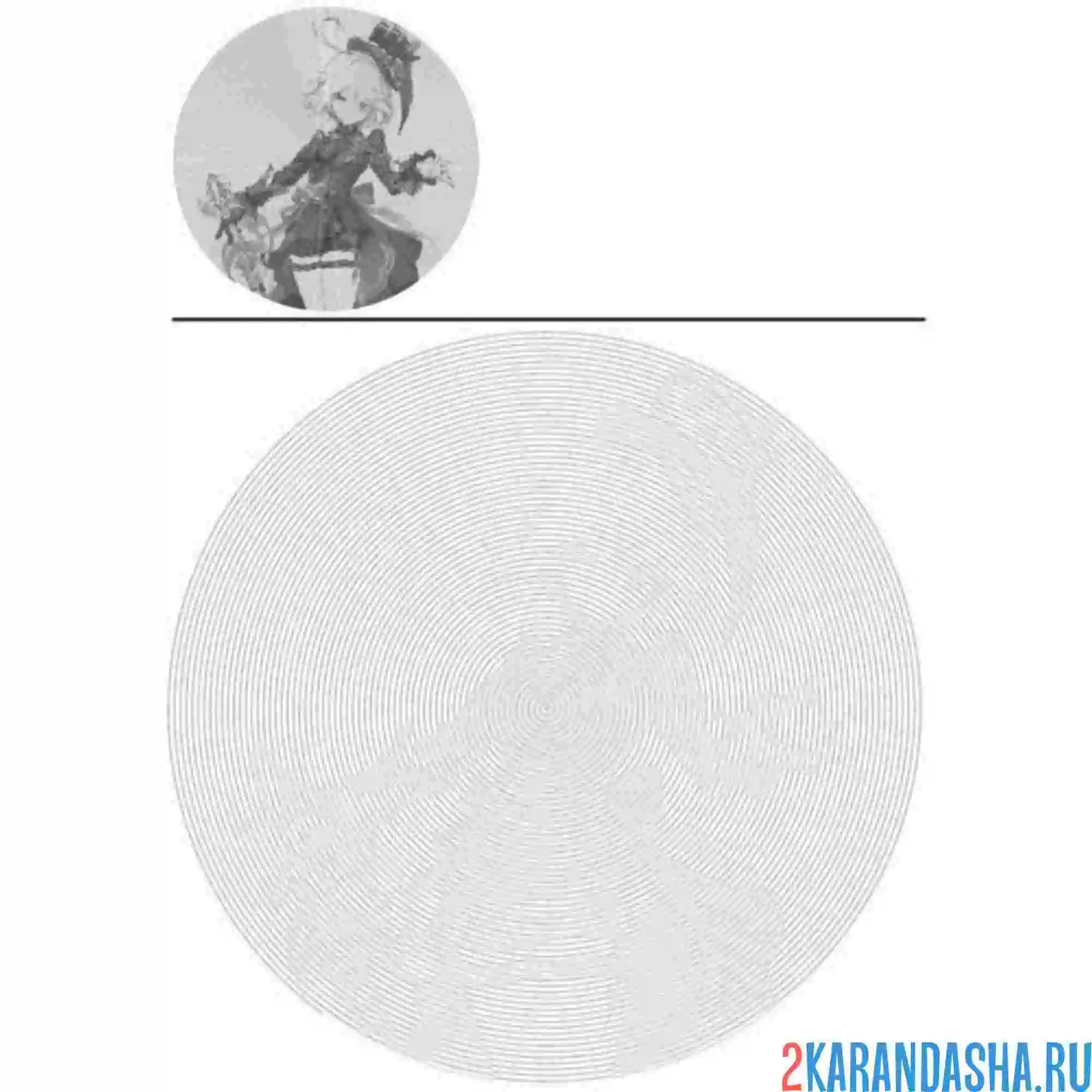 Раскраска фото геншин