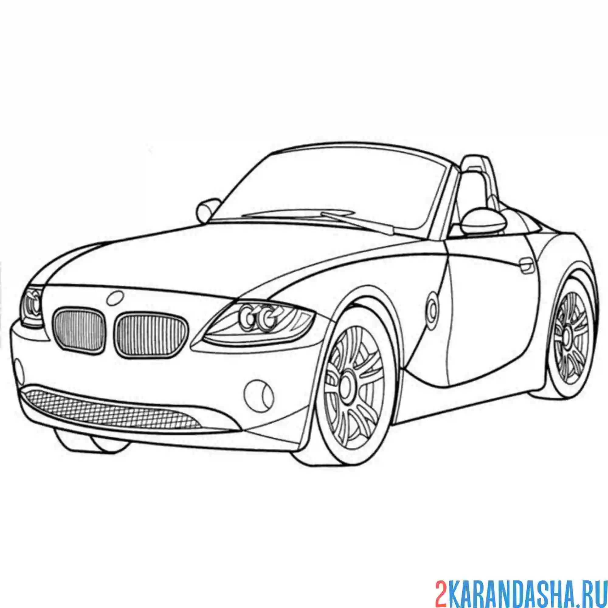 Раскраска бмв z4