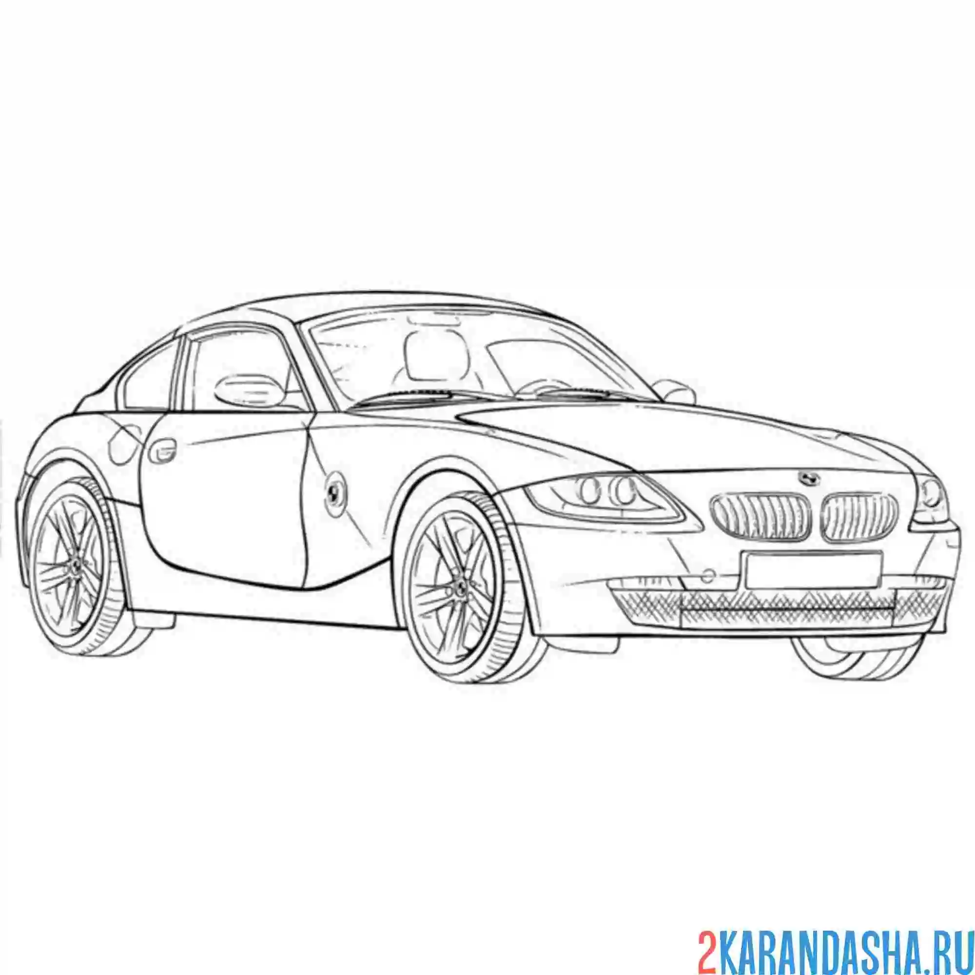 Раскраска бмв 1