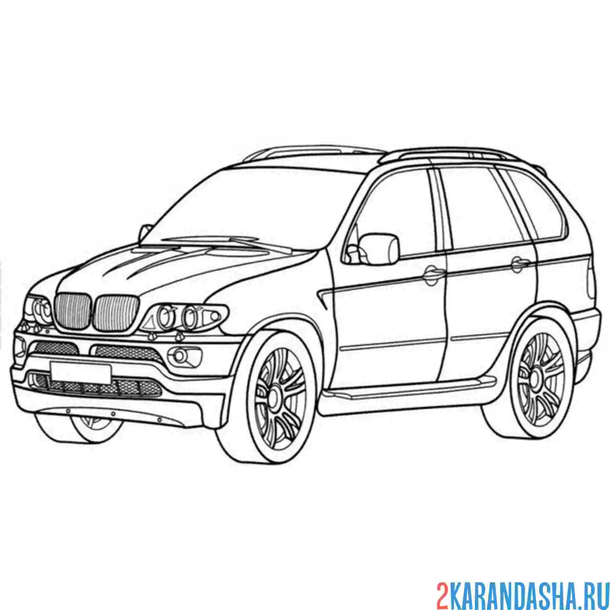 Раскраска бмв х5