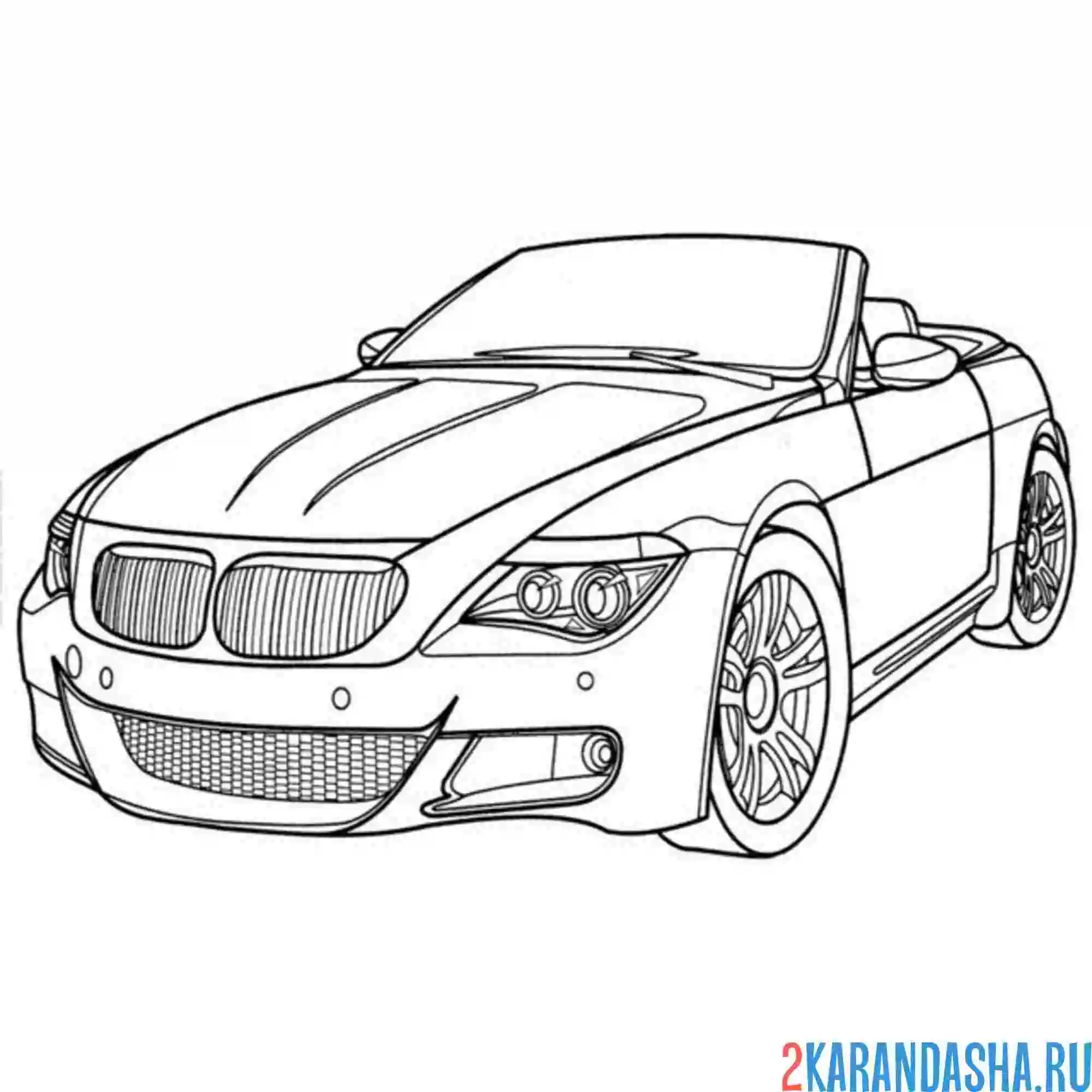 Раскраска бмв х6 купе