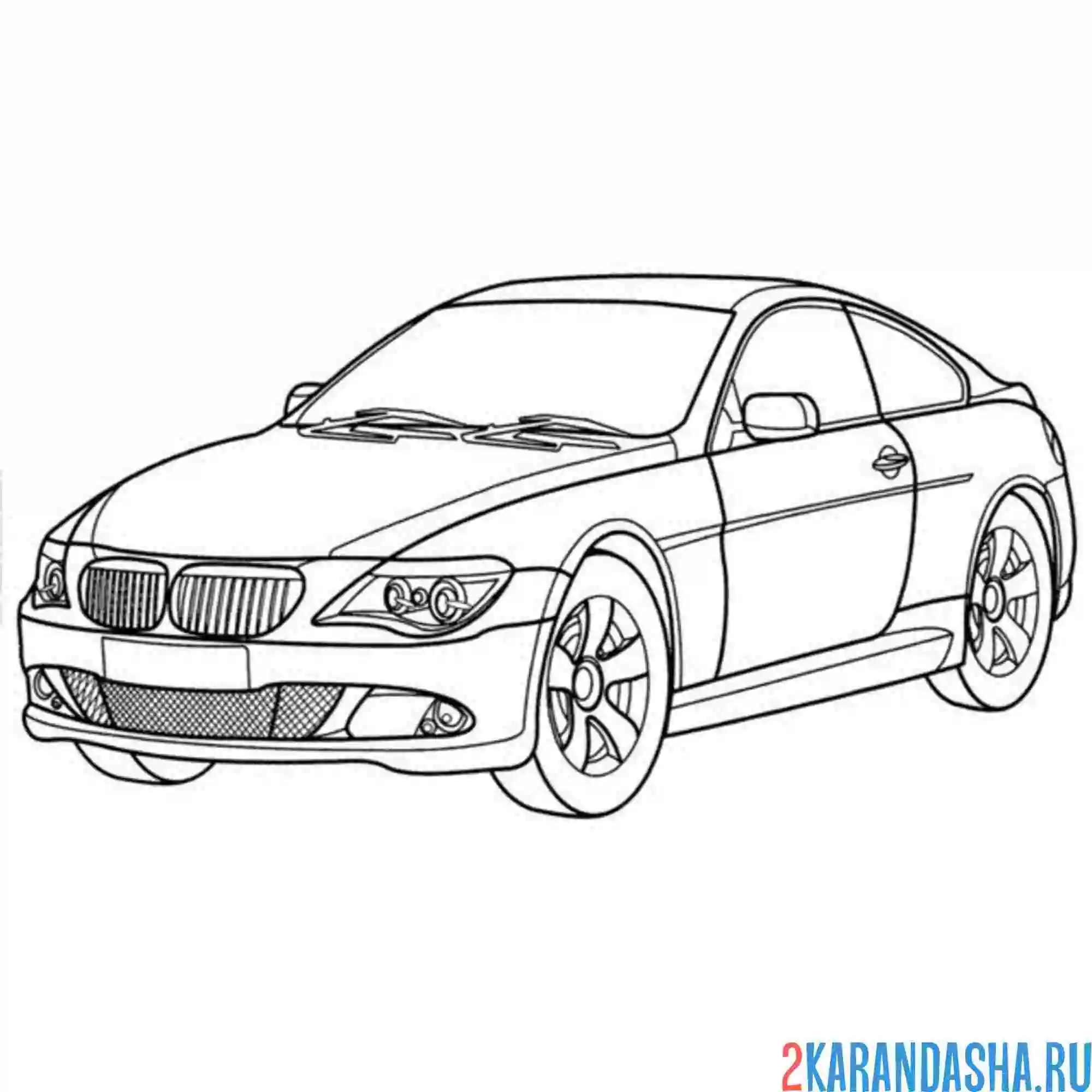 Раскраска bmw 650 coupe