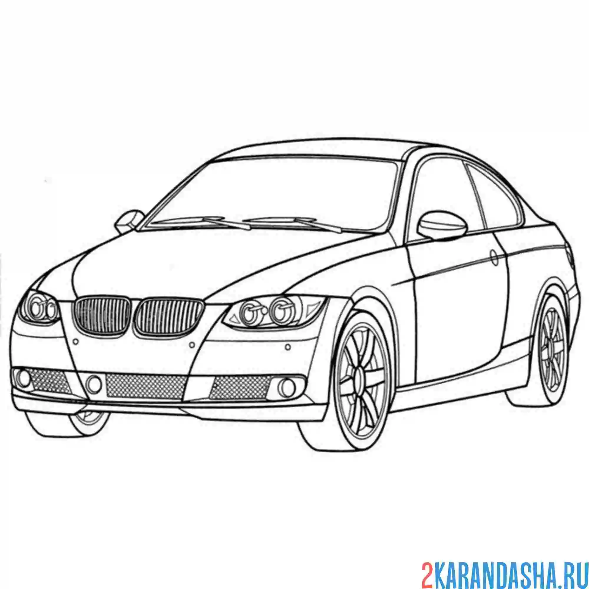 Раскраска бмв 3 серия