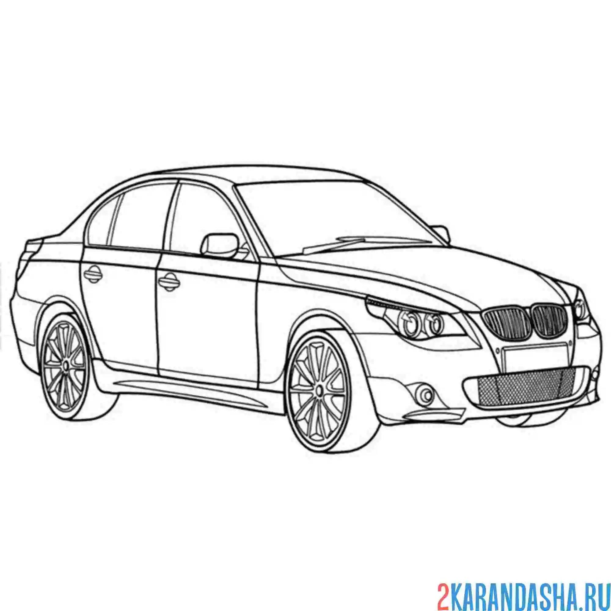 Раскраска бмв 5 серия