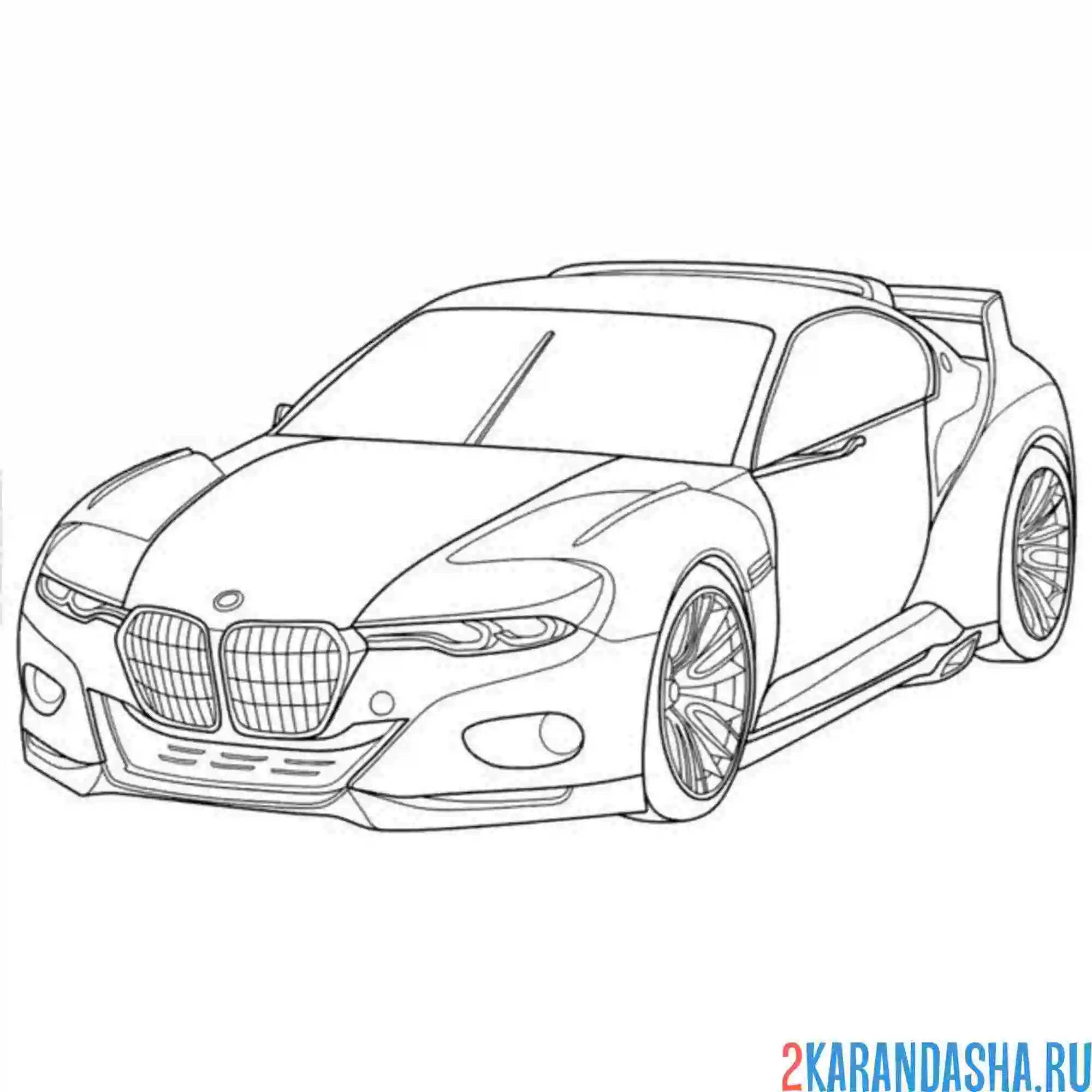 Раскраска bmw 3.0 csl hommage