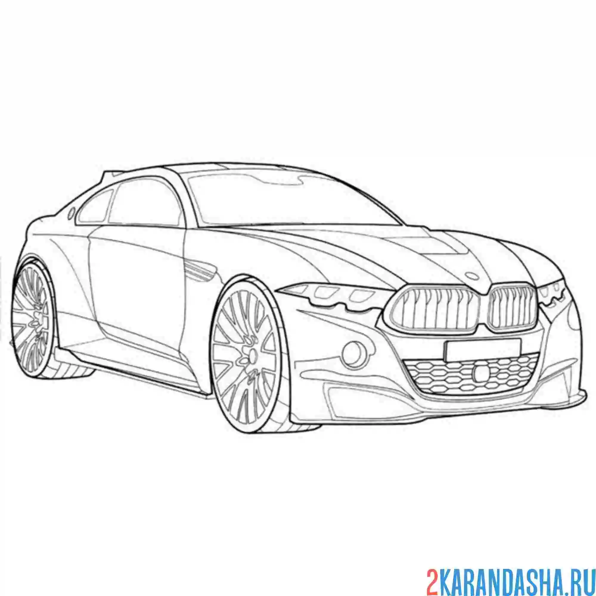 Раскраска bmw m4 cs