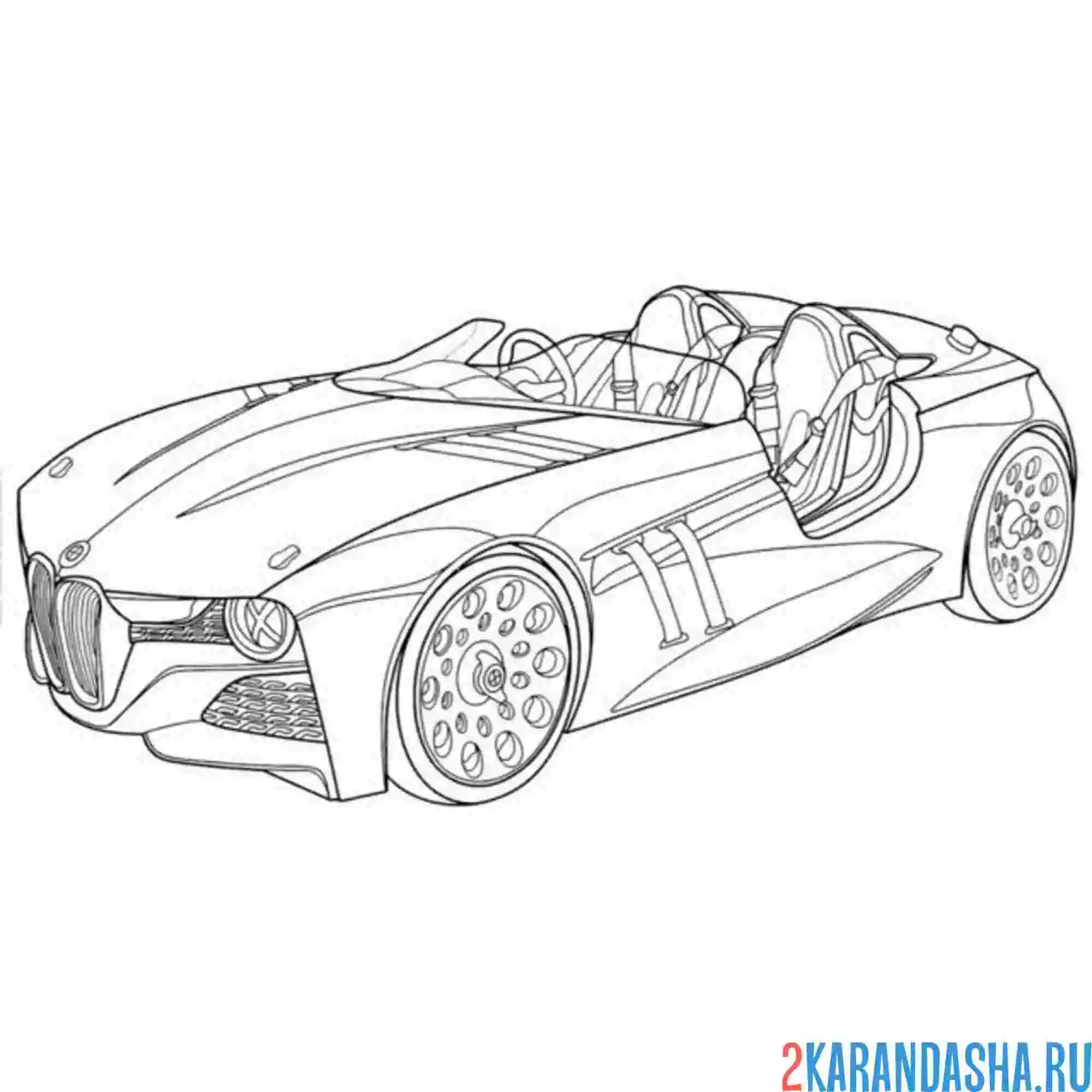 Раскраска bmw 328 hommage