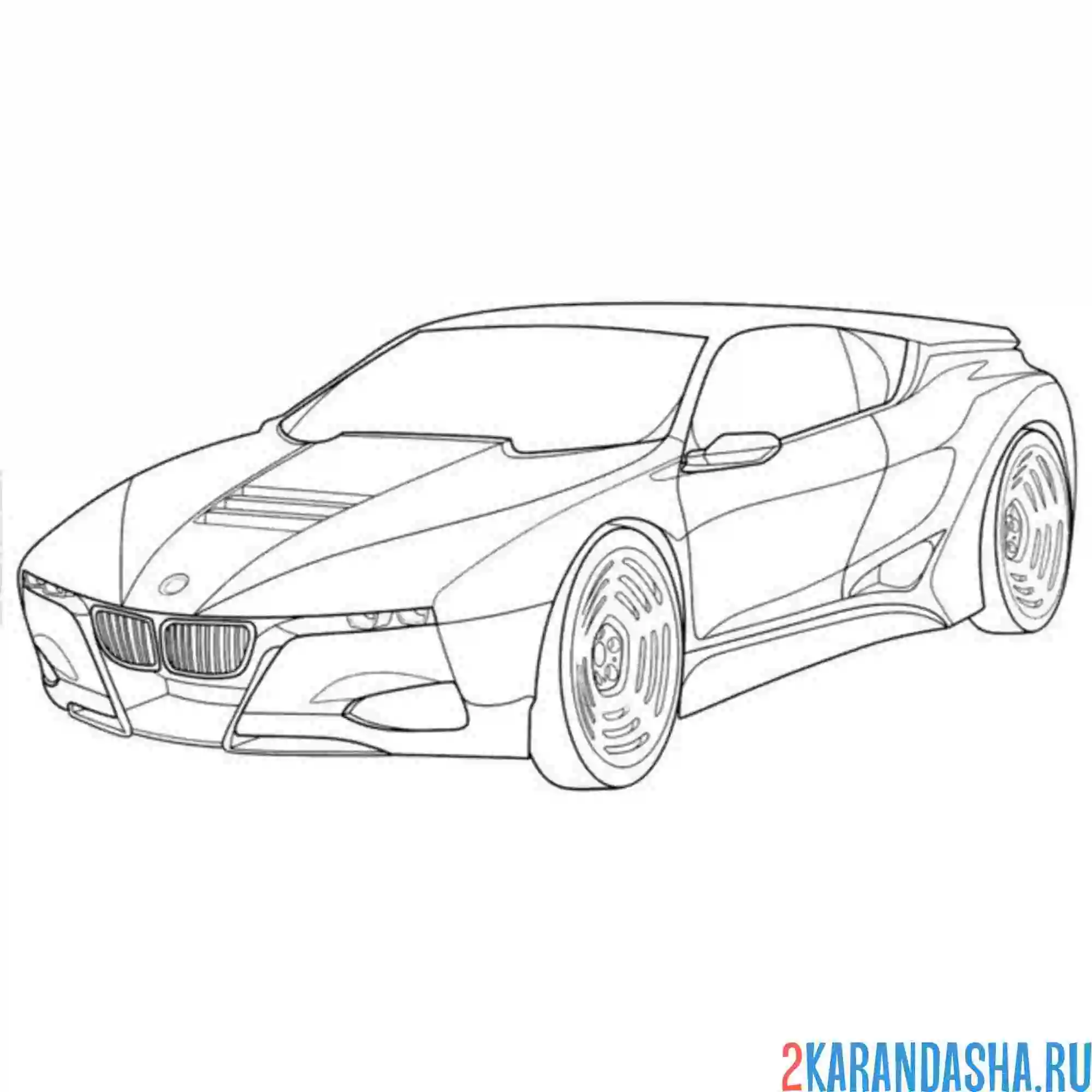 Раскраска bmw m1 hommage