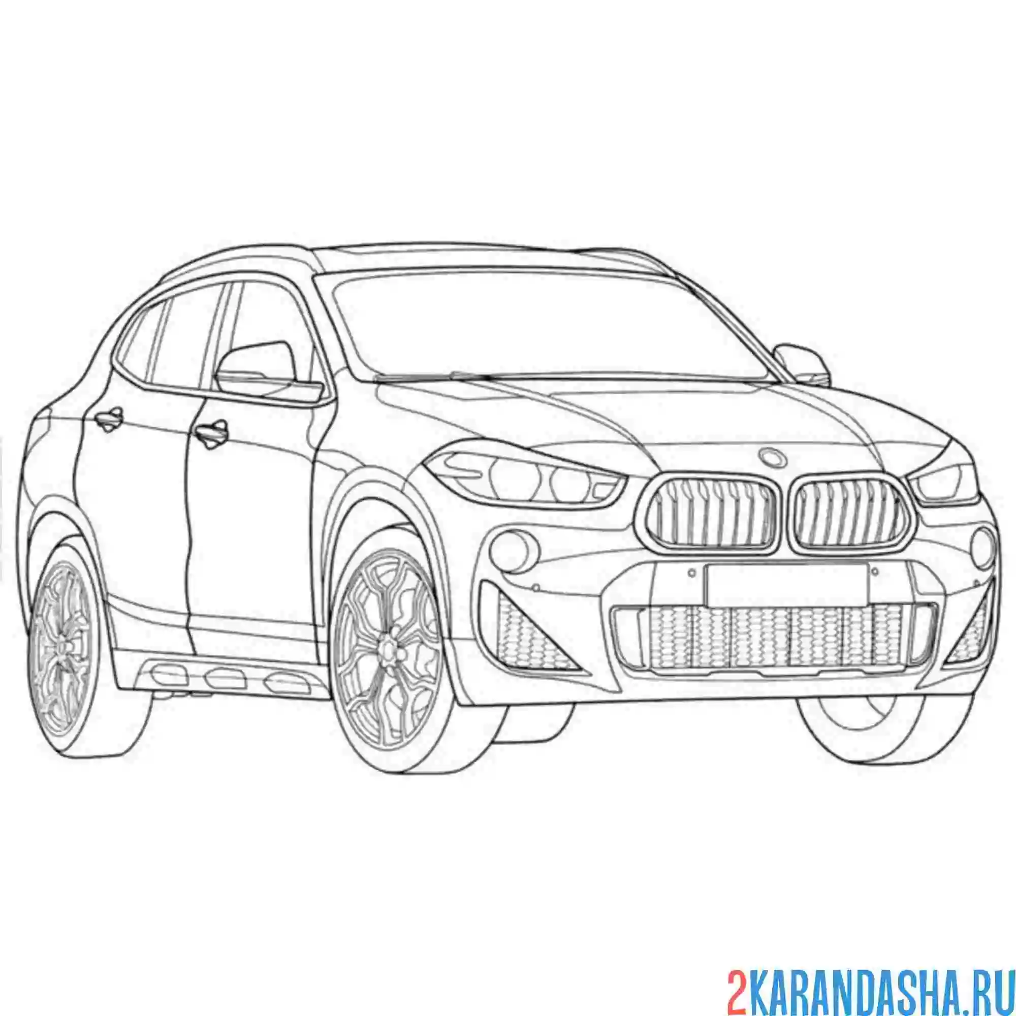 Раскраска bmw x1