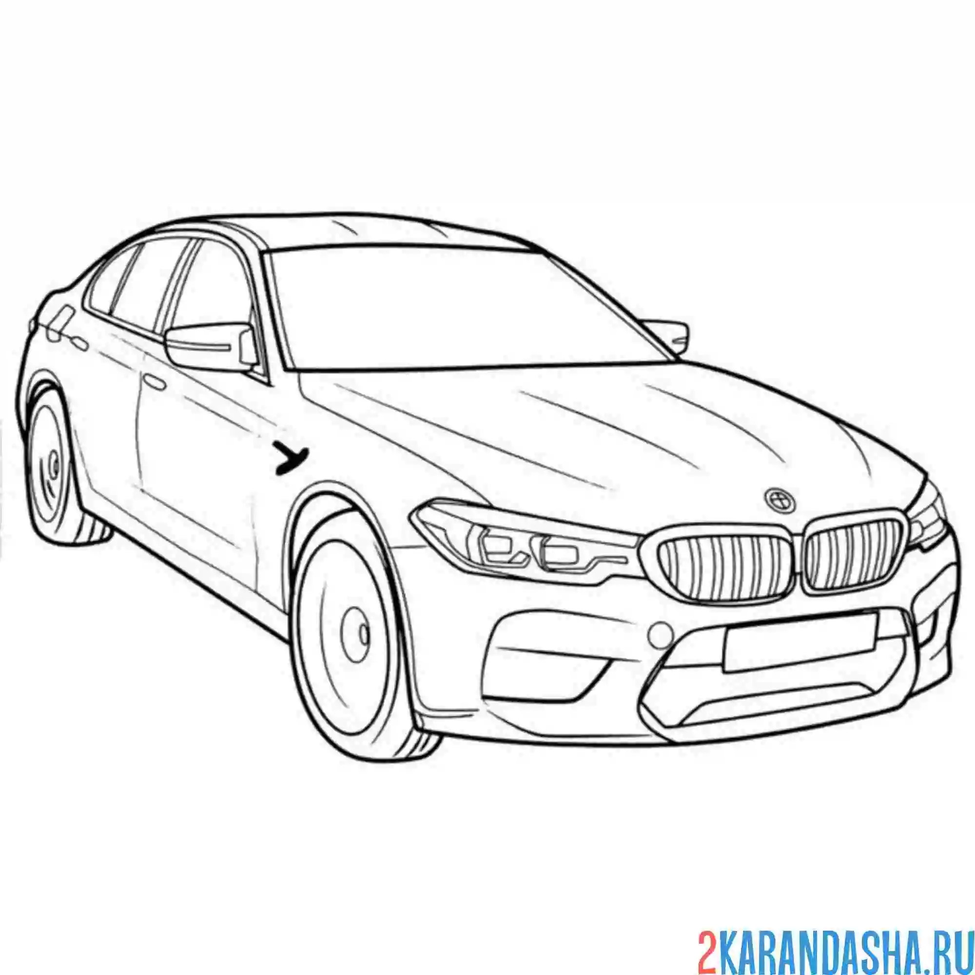 Раскраска бмв топ седан