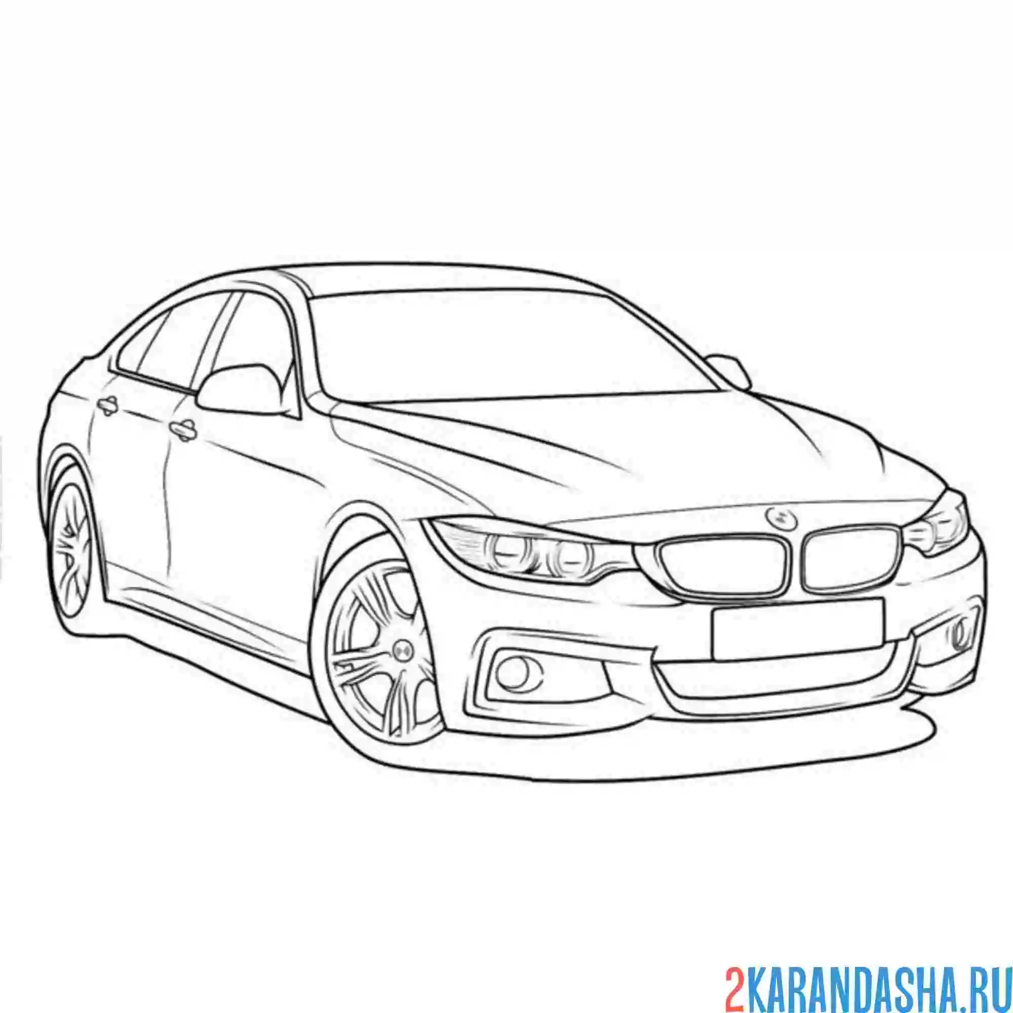 Раскраска спорткар бмв