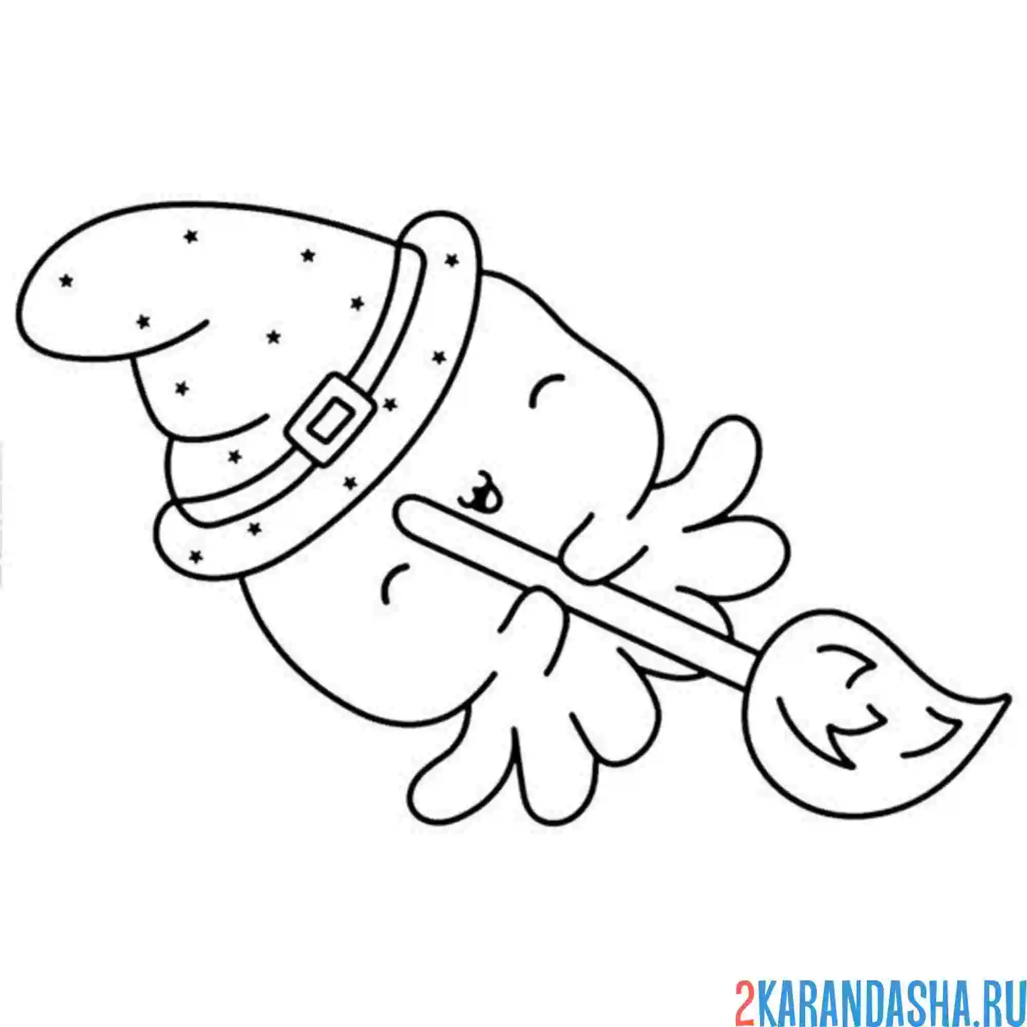 Раскраска осьминог хэллоуин