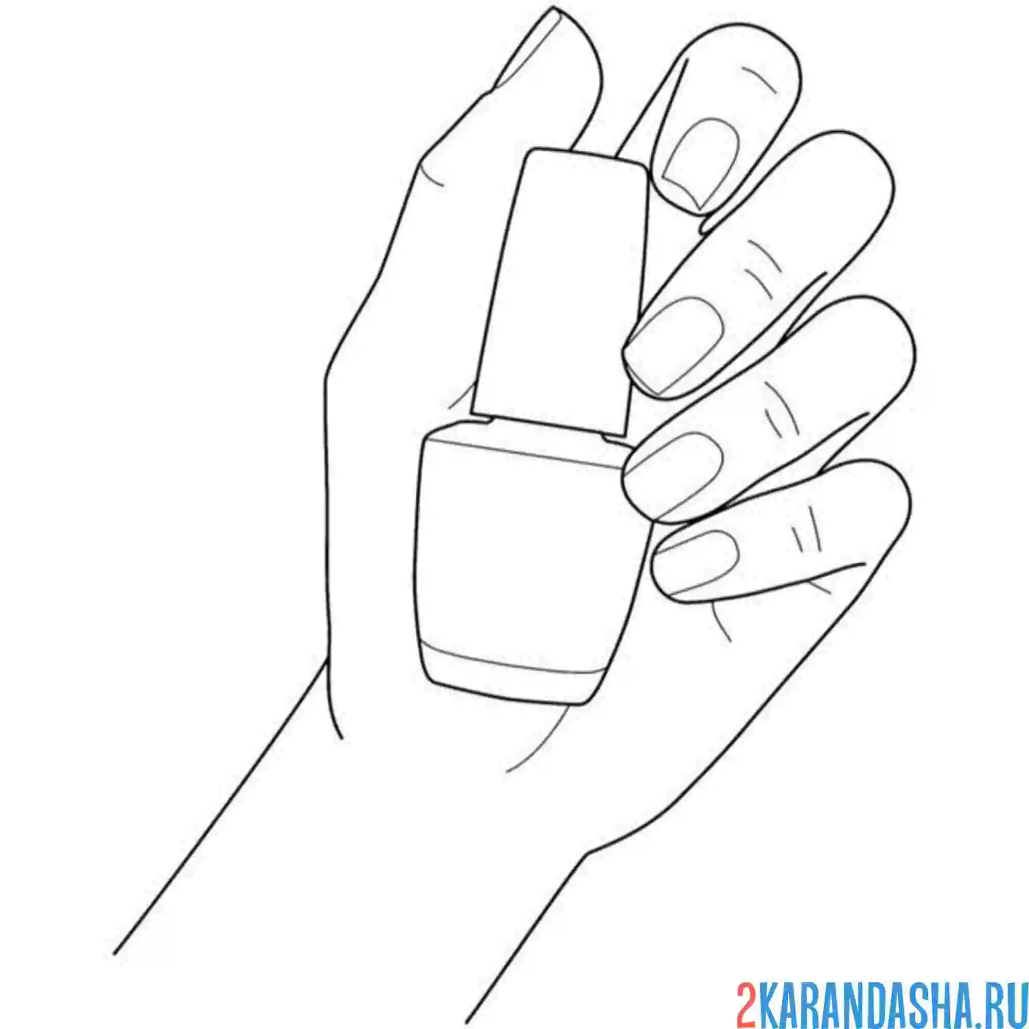 Раскраска лак в руках