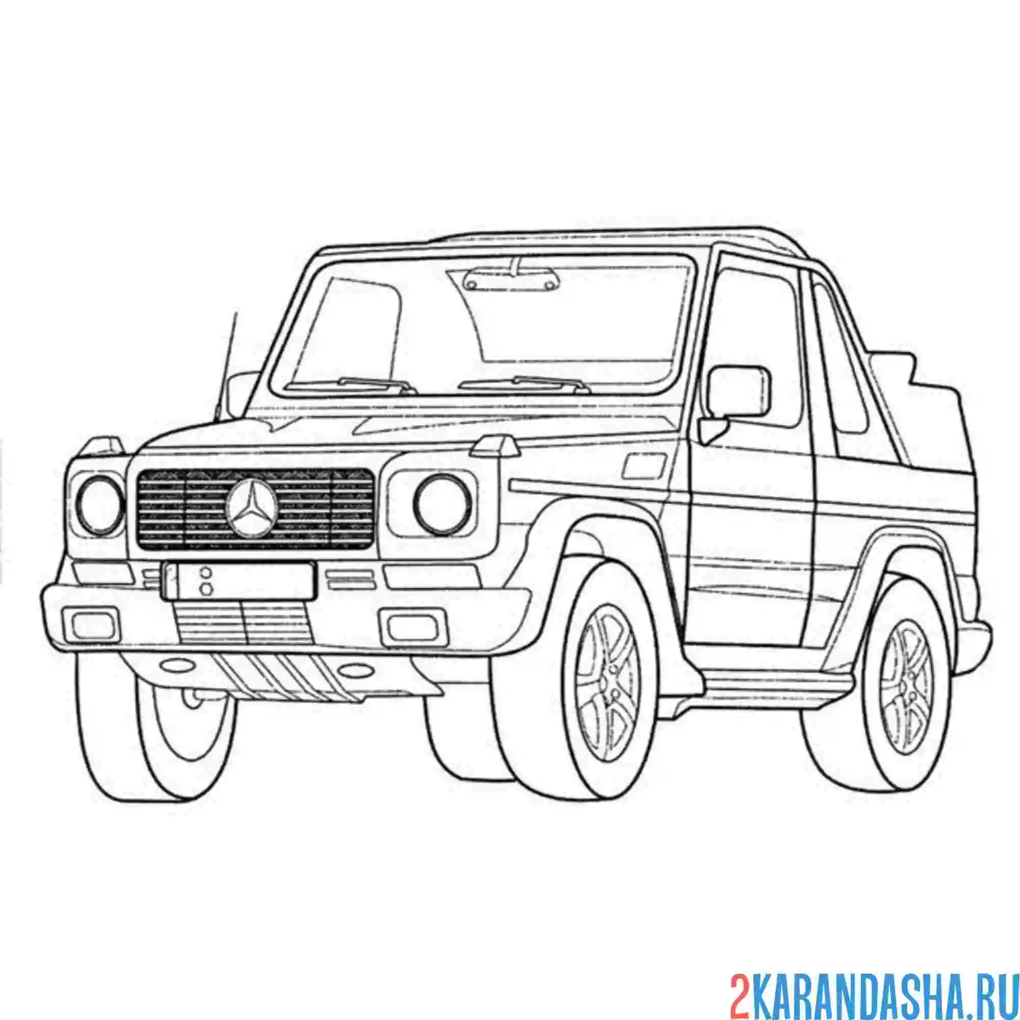 Раскраска гелик пикап