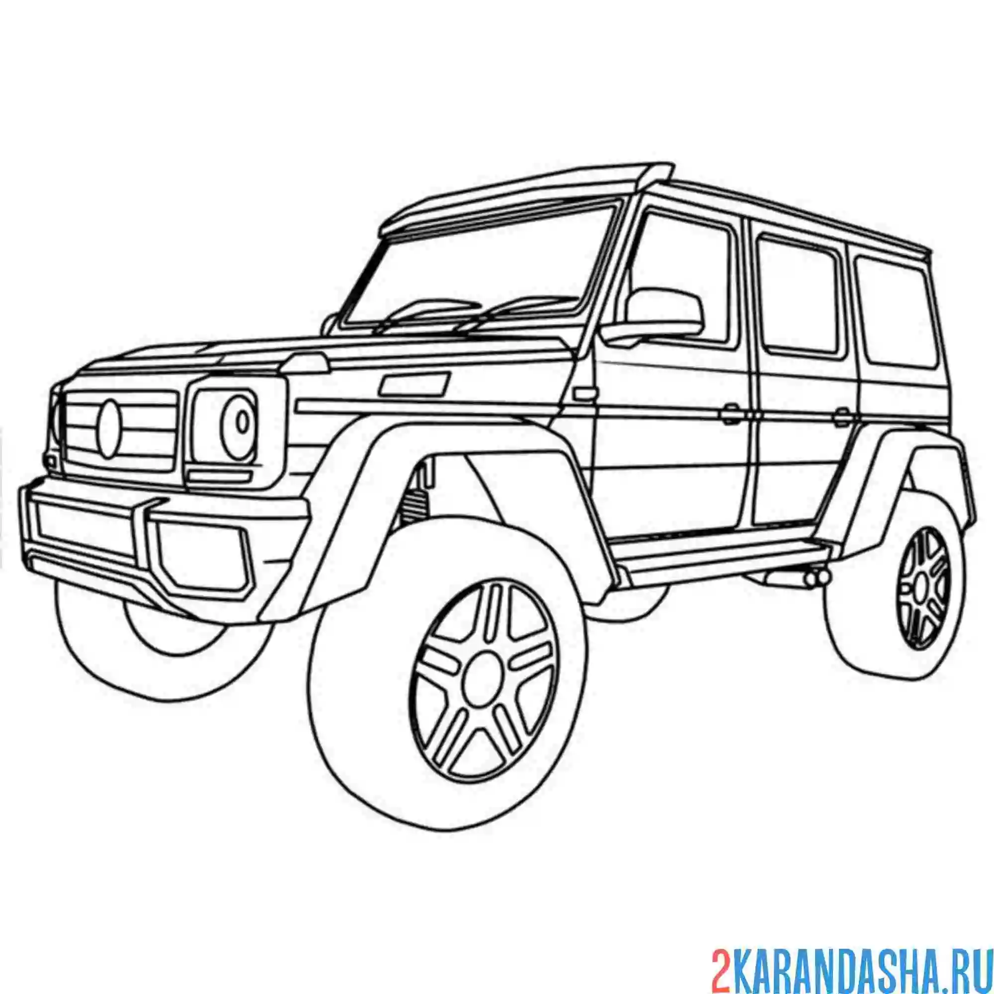 Раскраска гелик внедорожник