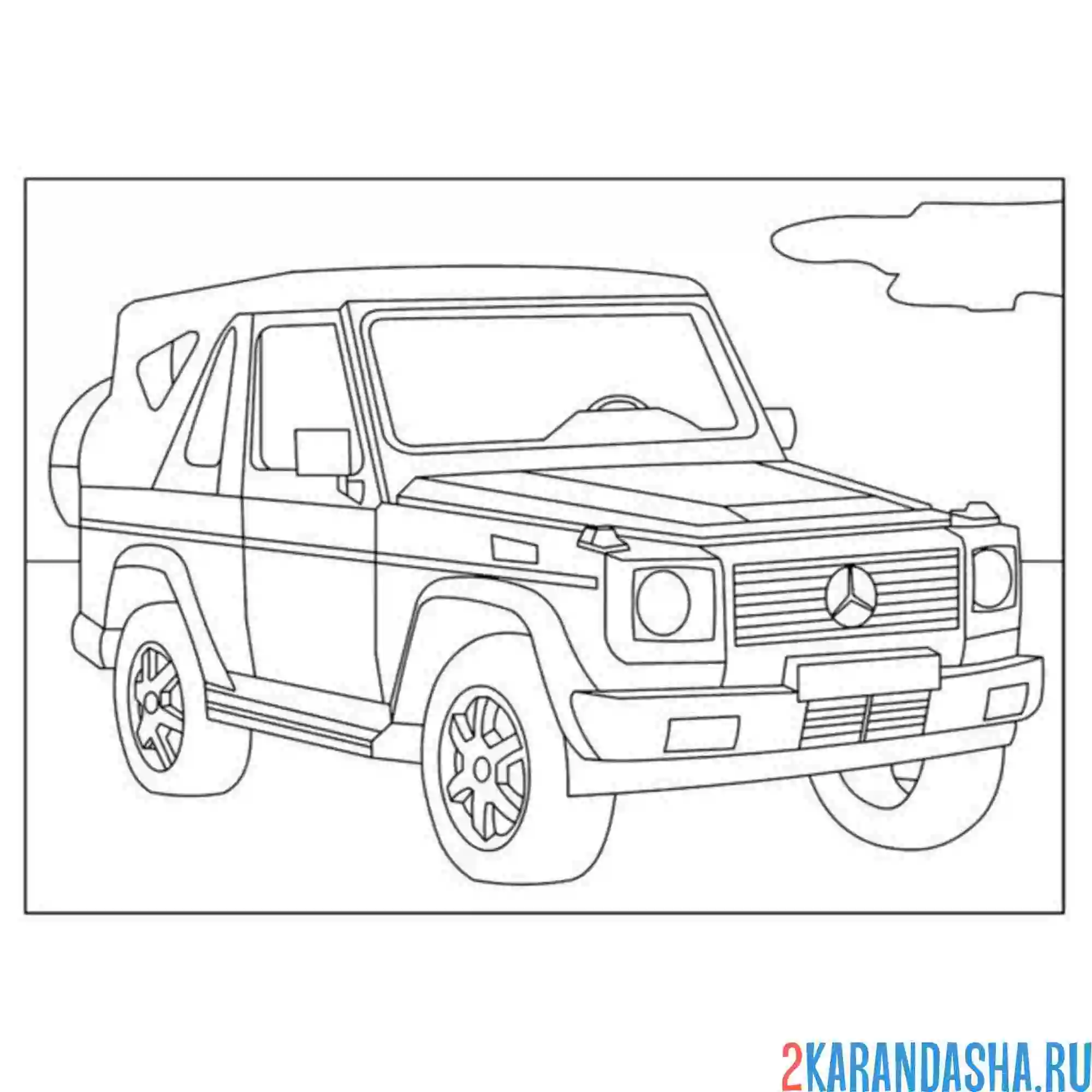 Раскраска пикап гелик