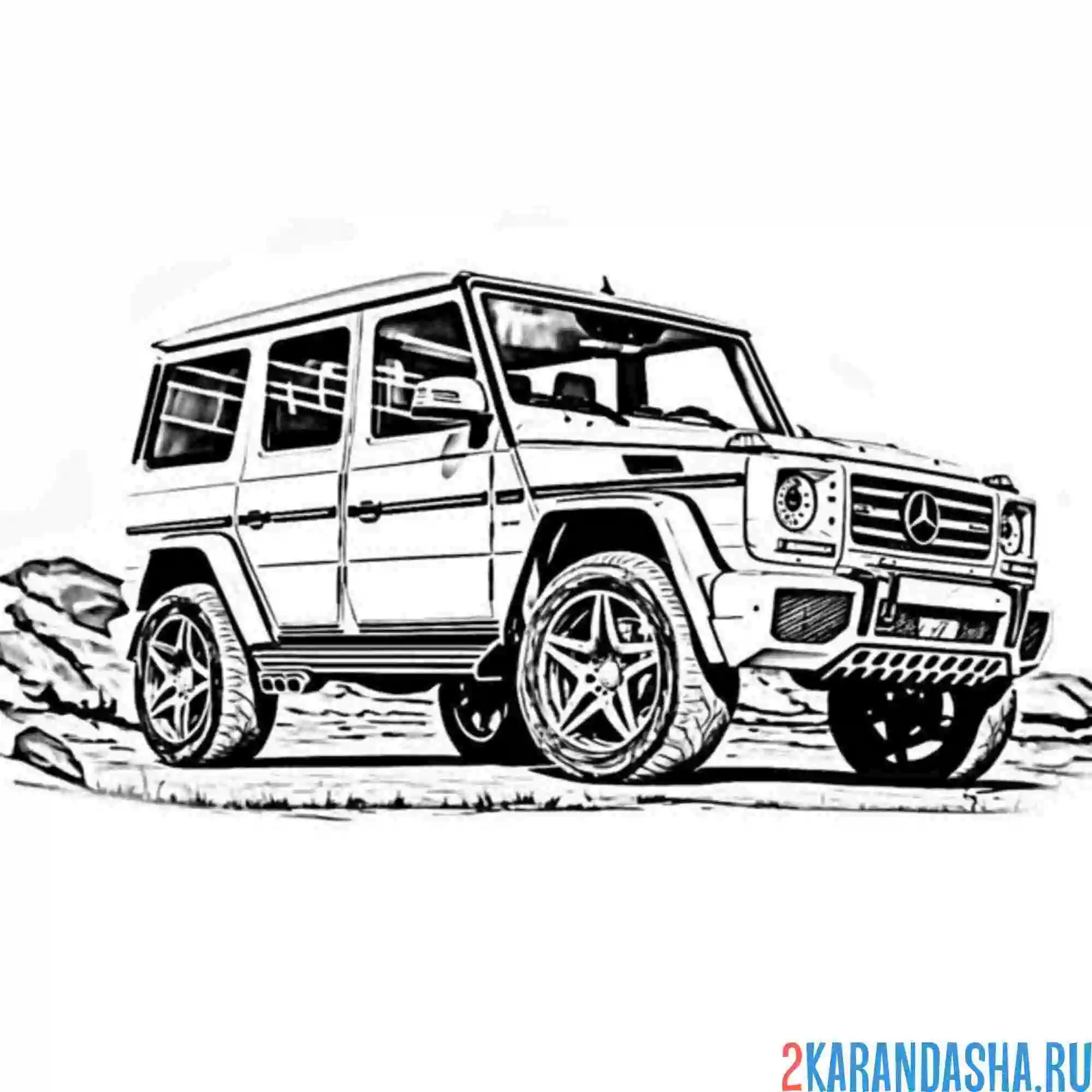 Раскраска гелик машина