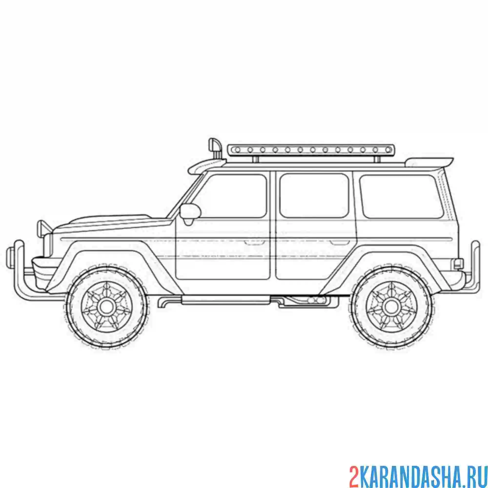 Раскраска гелик сбоку