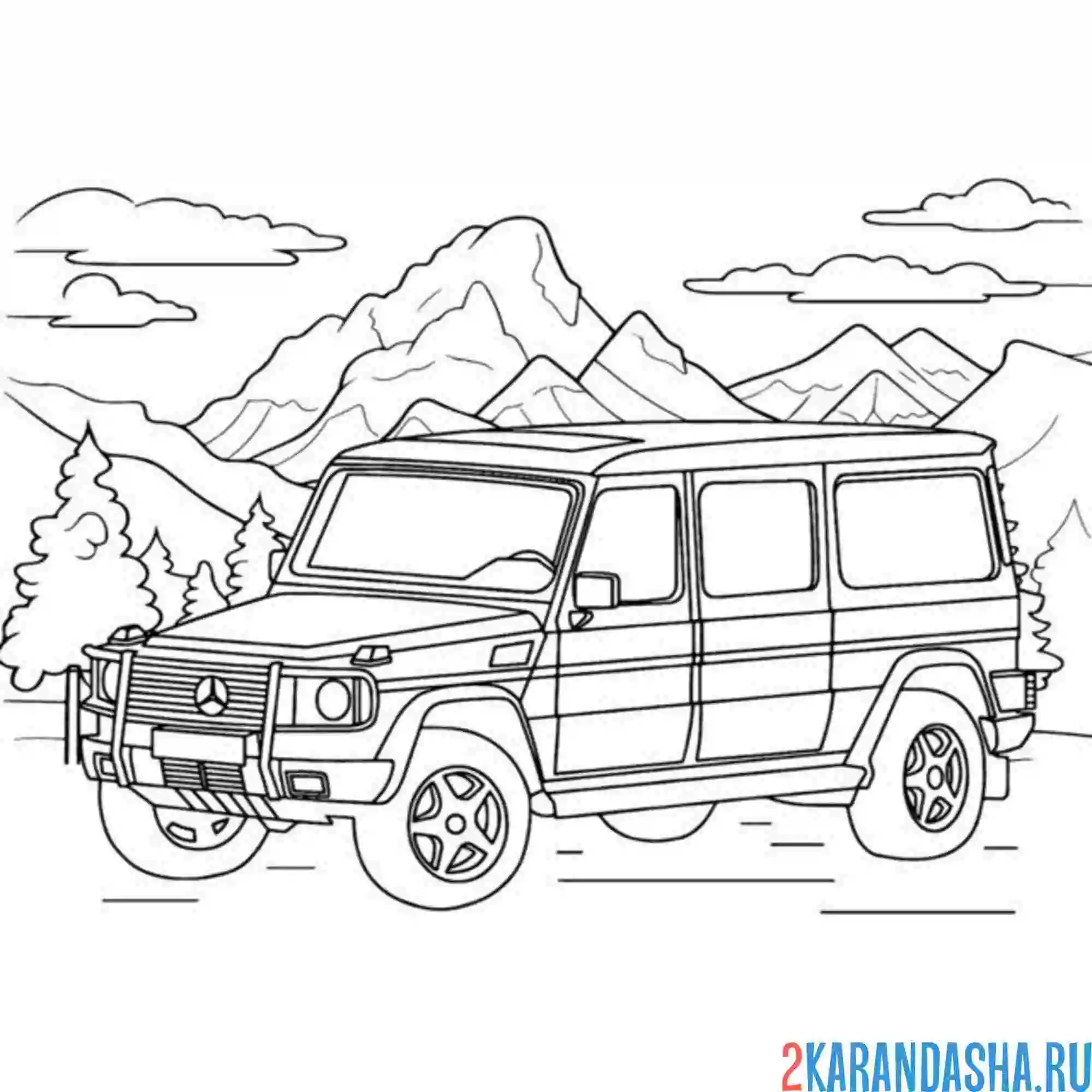 Раскраска гелик в горах