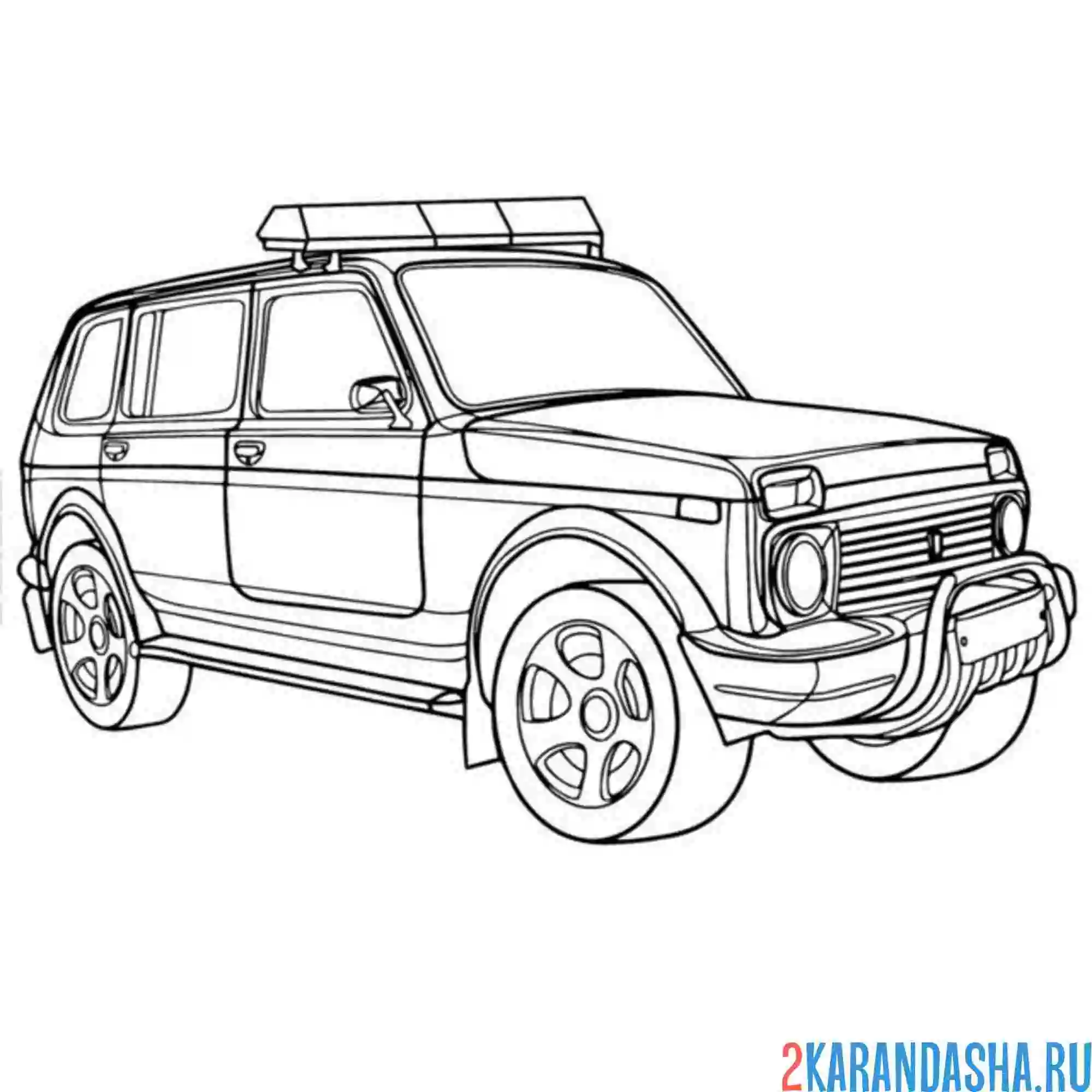 Раскраска ппс полицейская машина