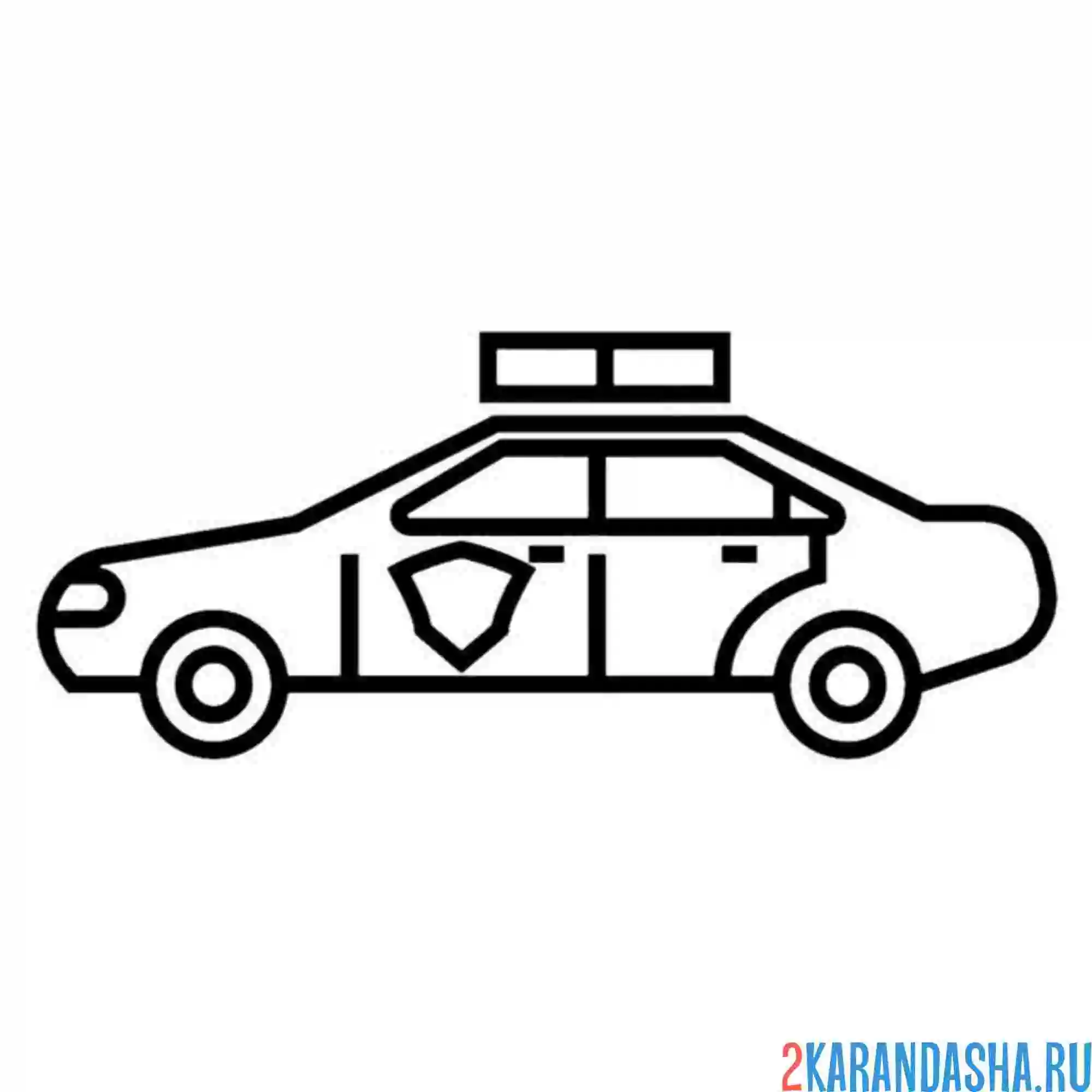 Раскраска полицейская машина иконка