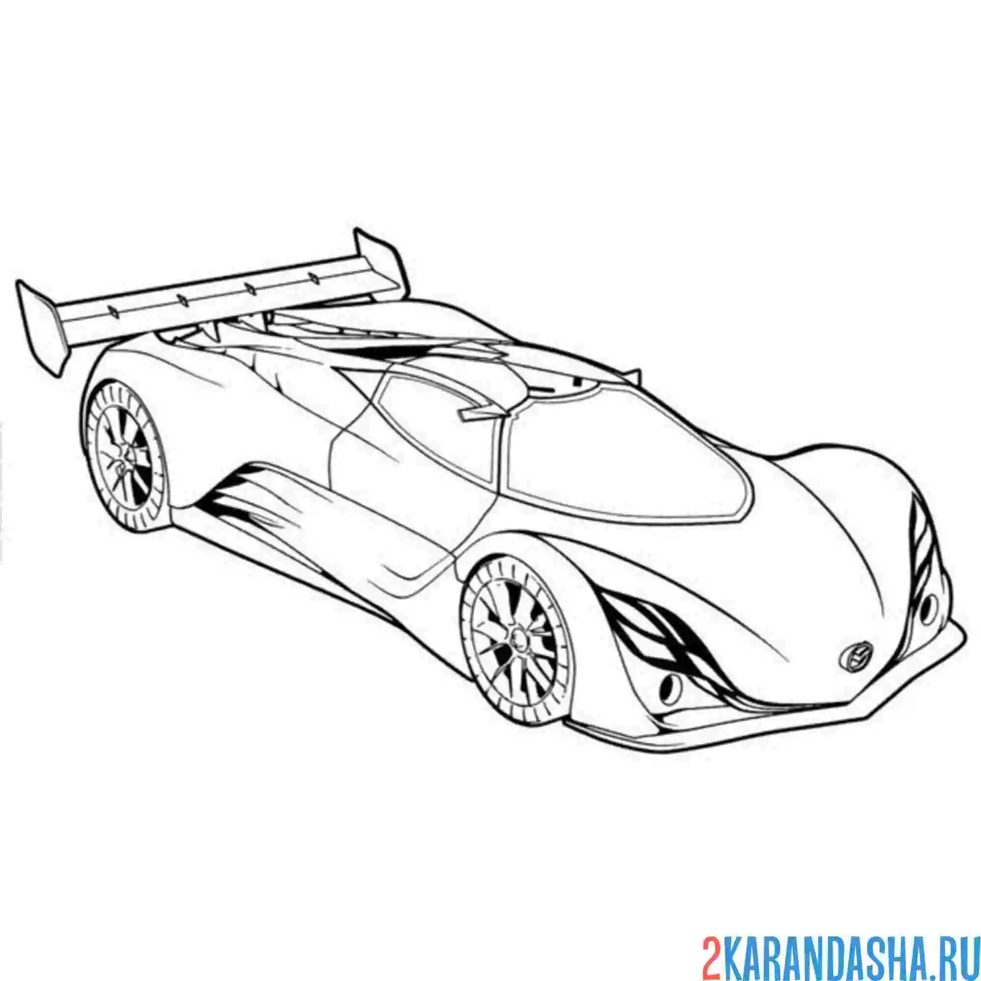 Раскраска гоночная машина мазда концепт