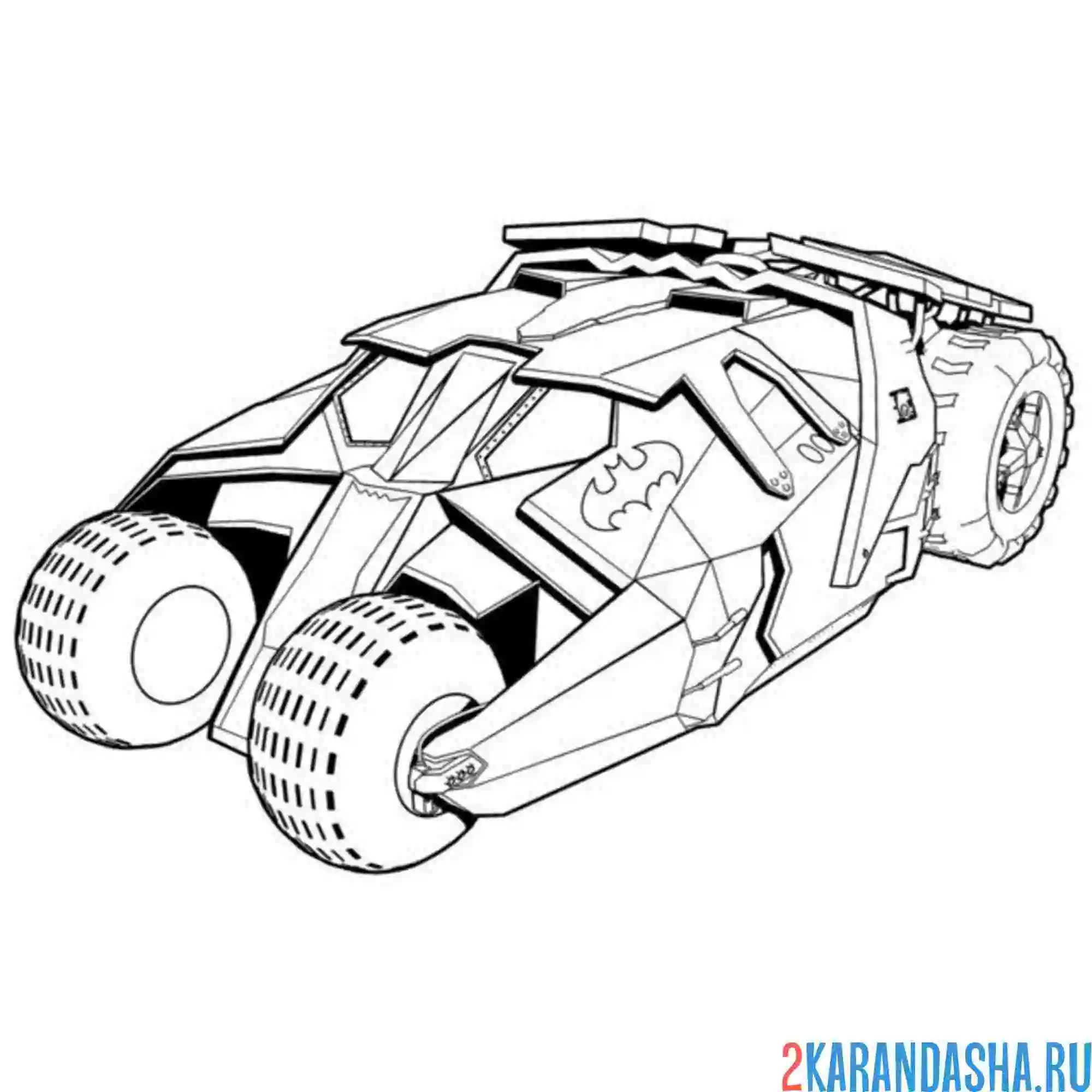 Раскраска бэтмен гоночная машина