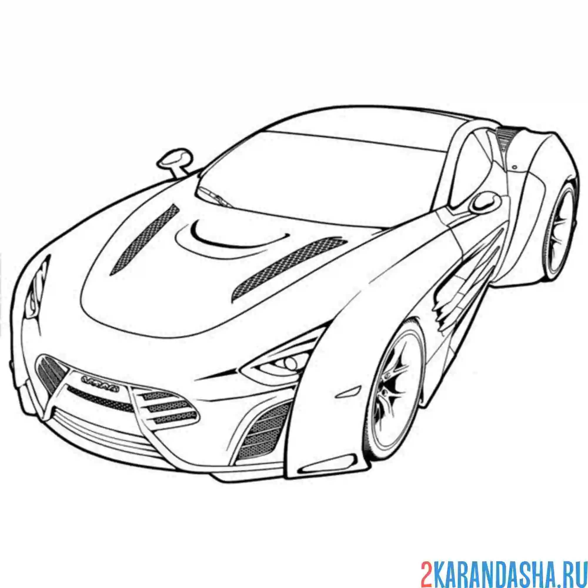 Раскраска гоночная машина laraki