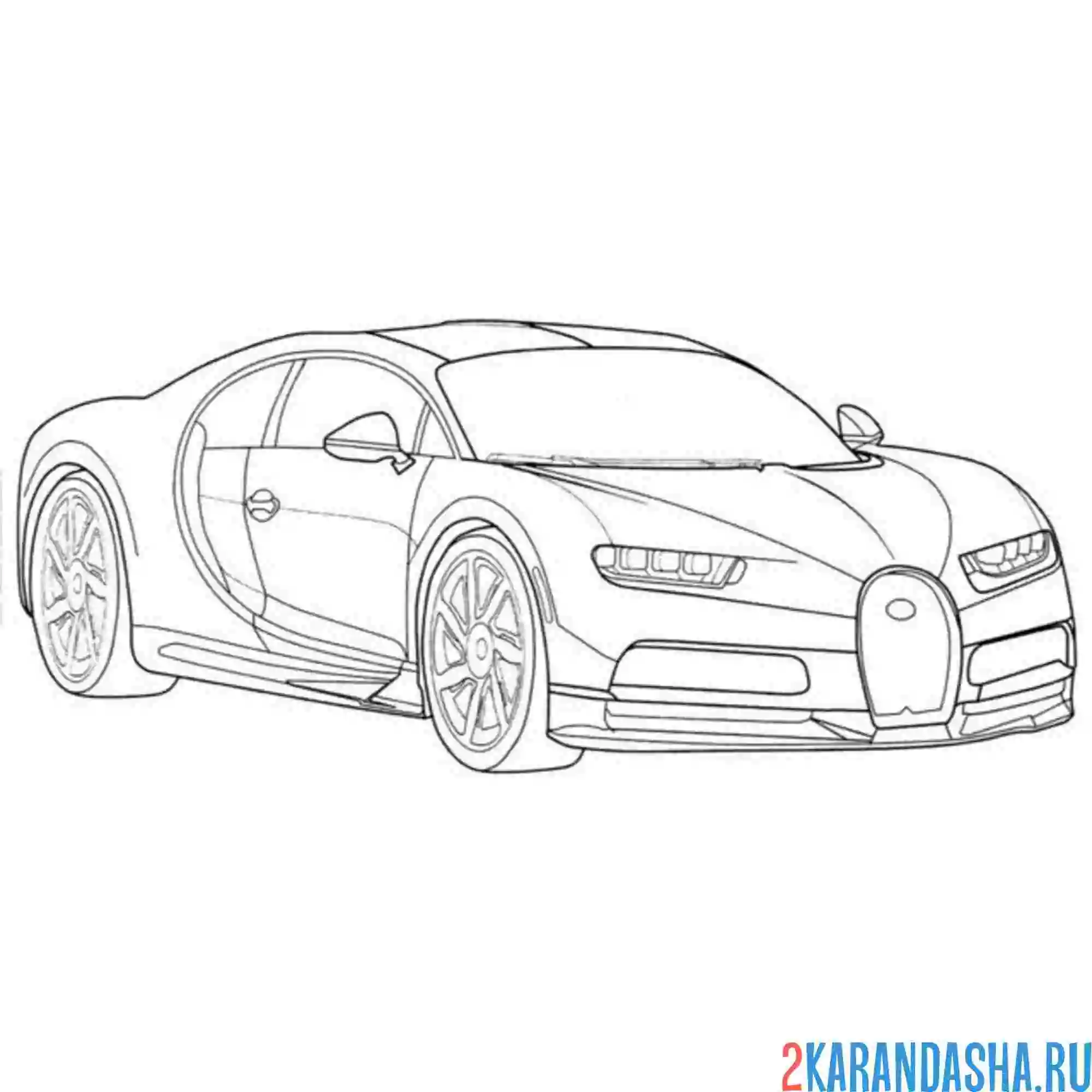 Раскраска bugatti chiron
