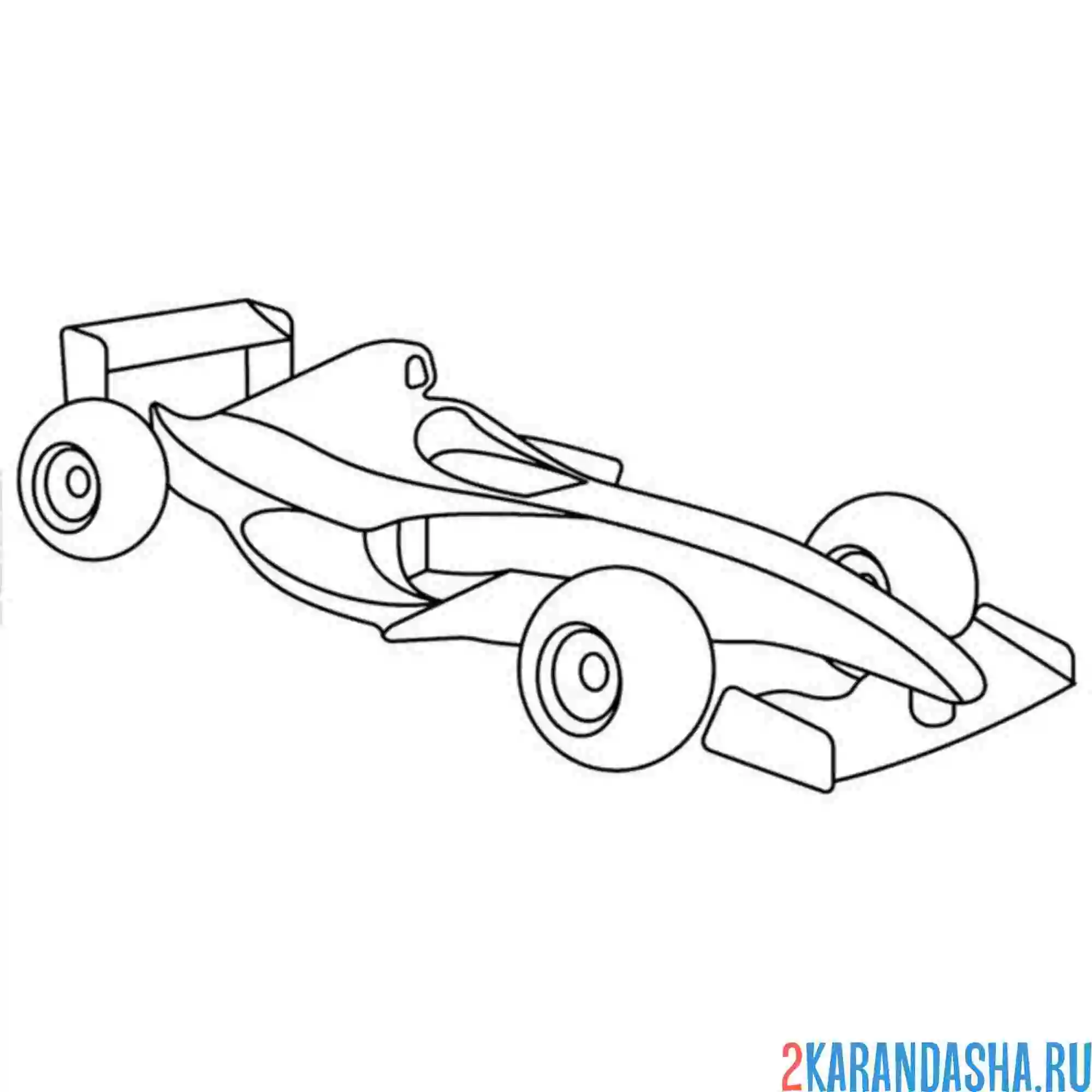 Раскраска макет формула 1 гоночная машина