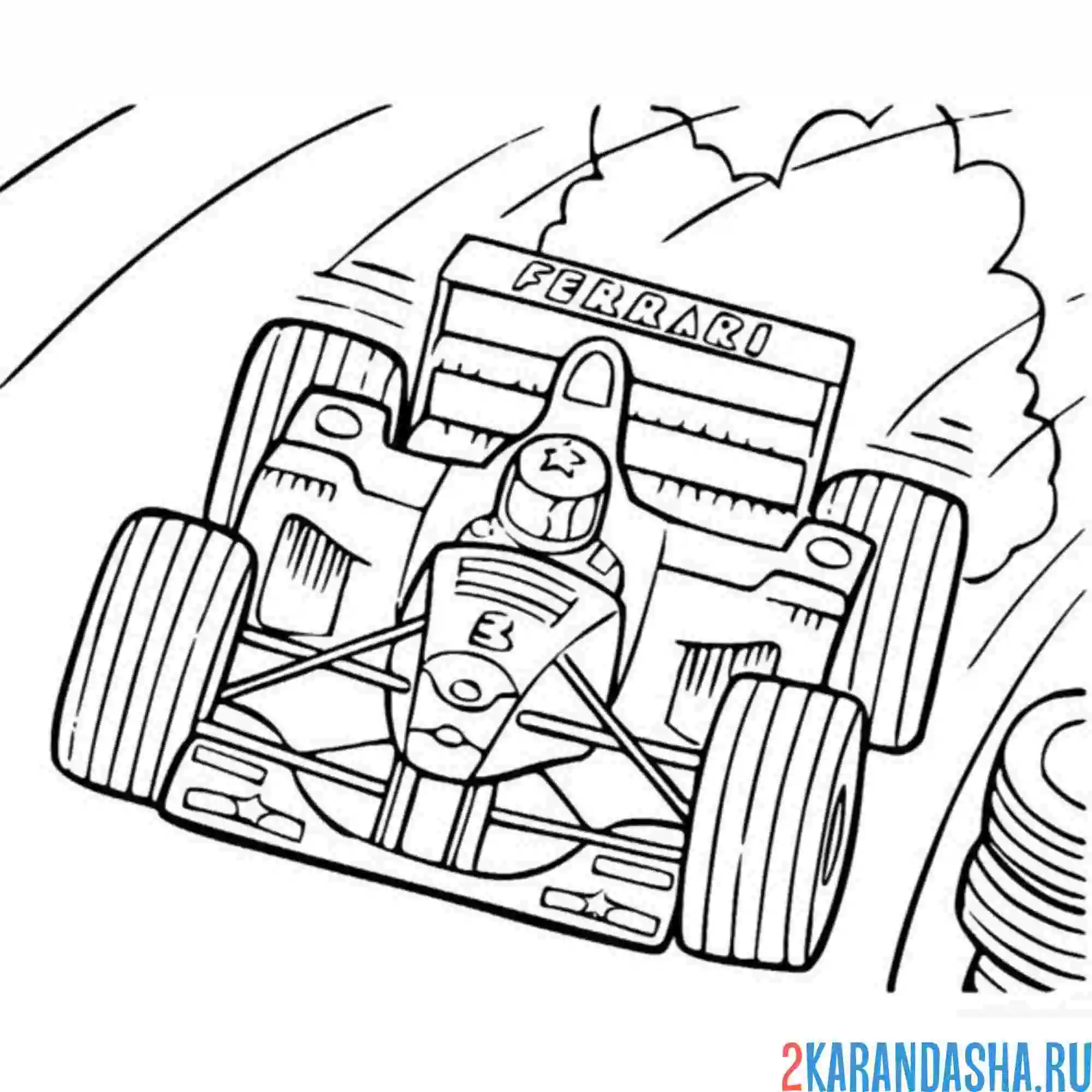 Раскраска феррари гонка споркар