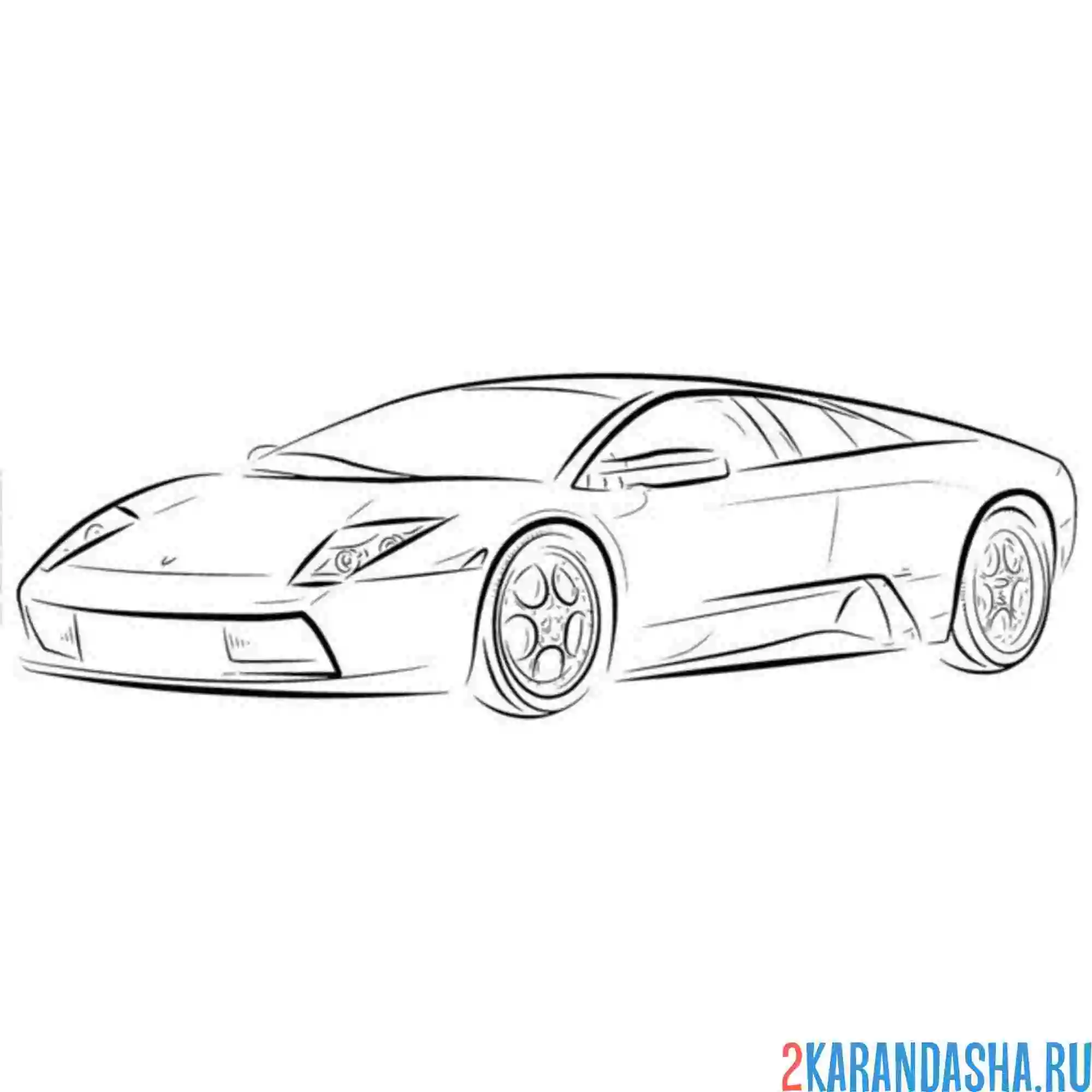 Раскраска супер тачка ламборгини