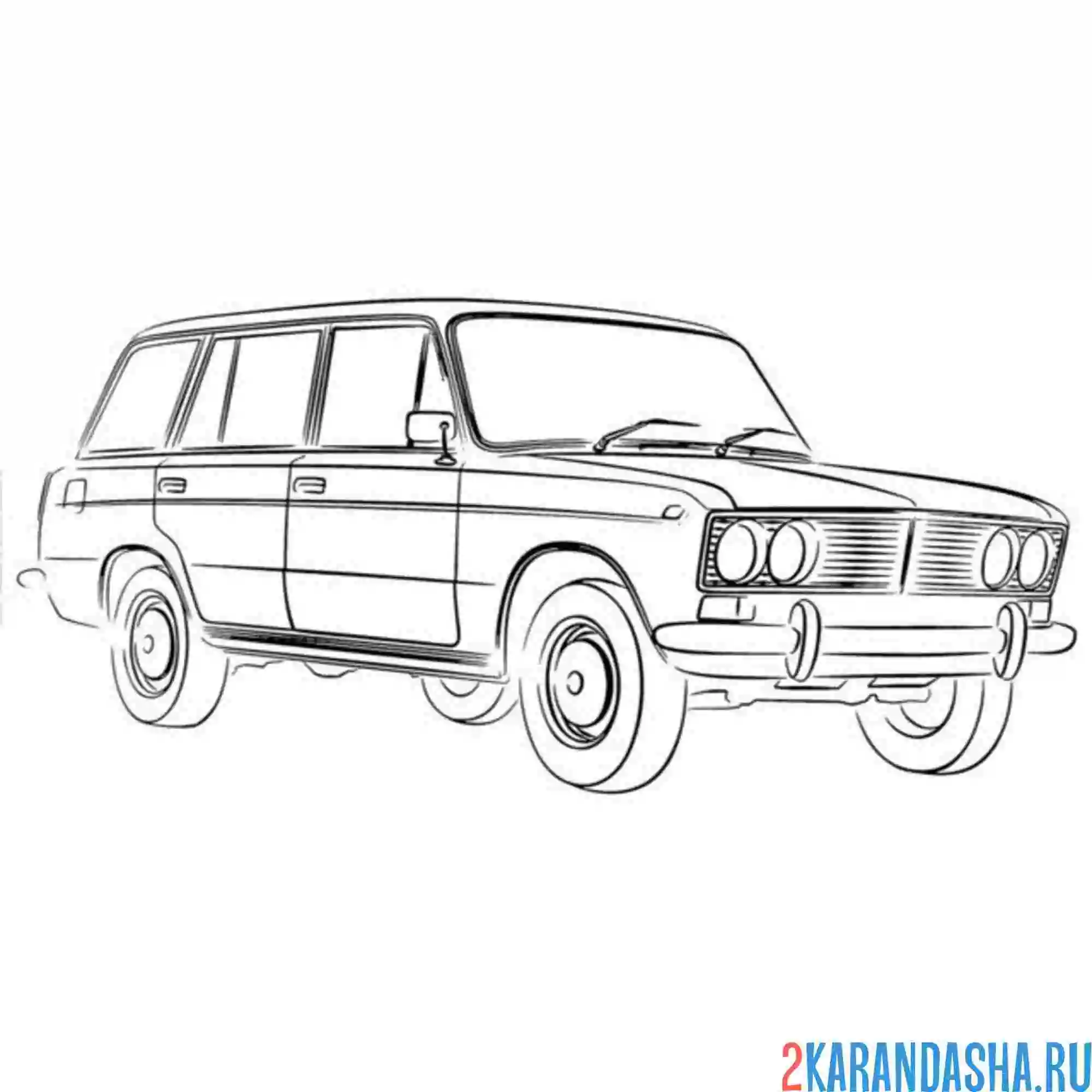 Раскраска ваз 2106 универсал