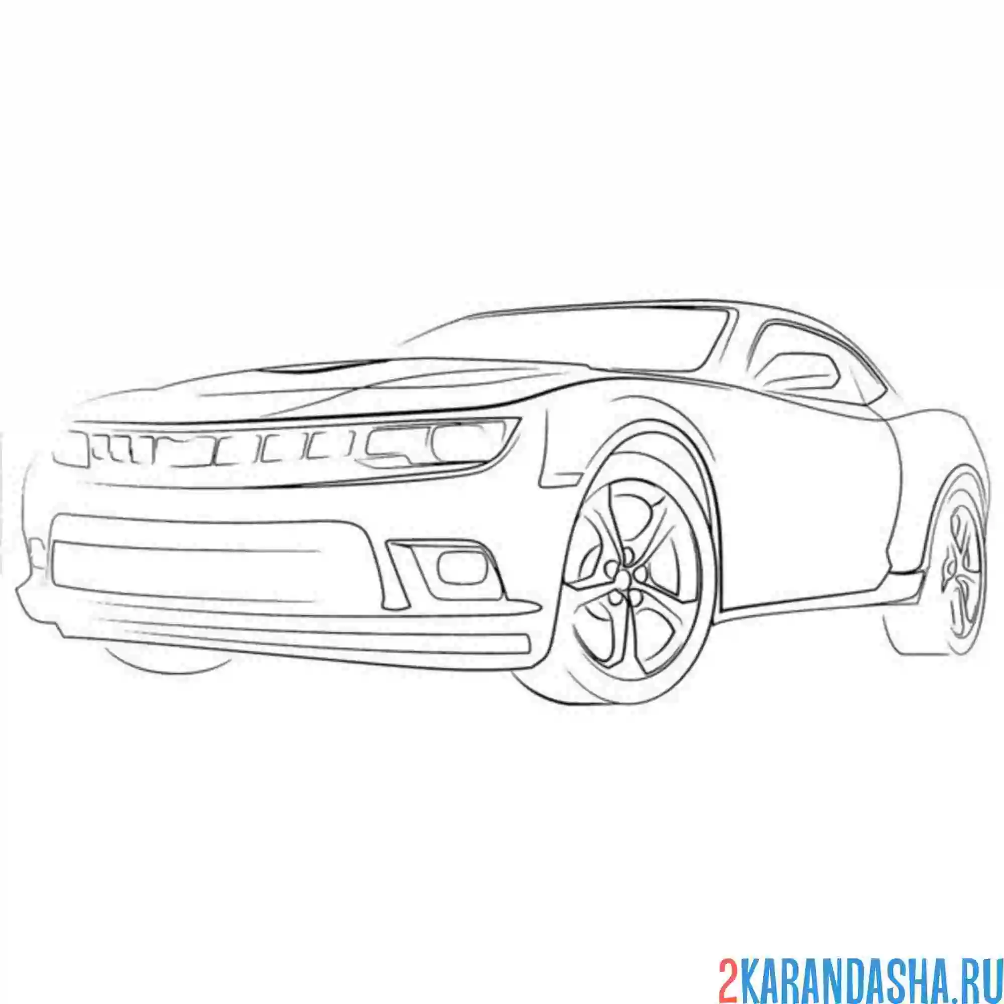 Раскраска гоночная машина форд