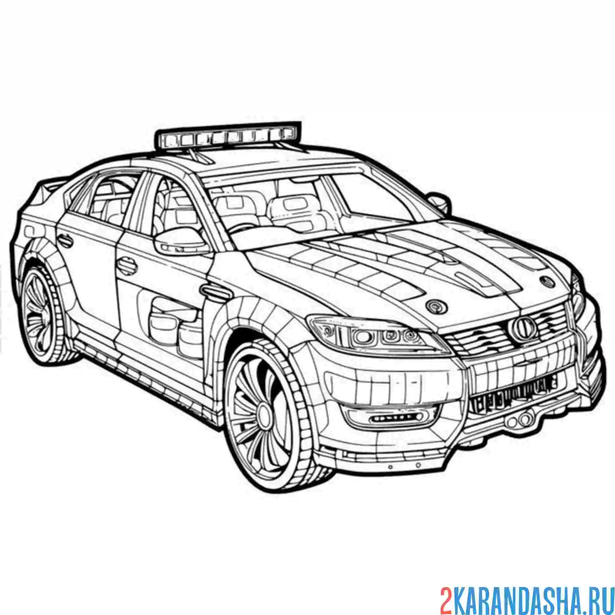 Раскраска прозрачная машина