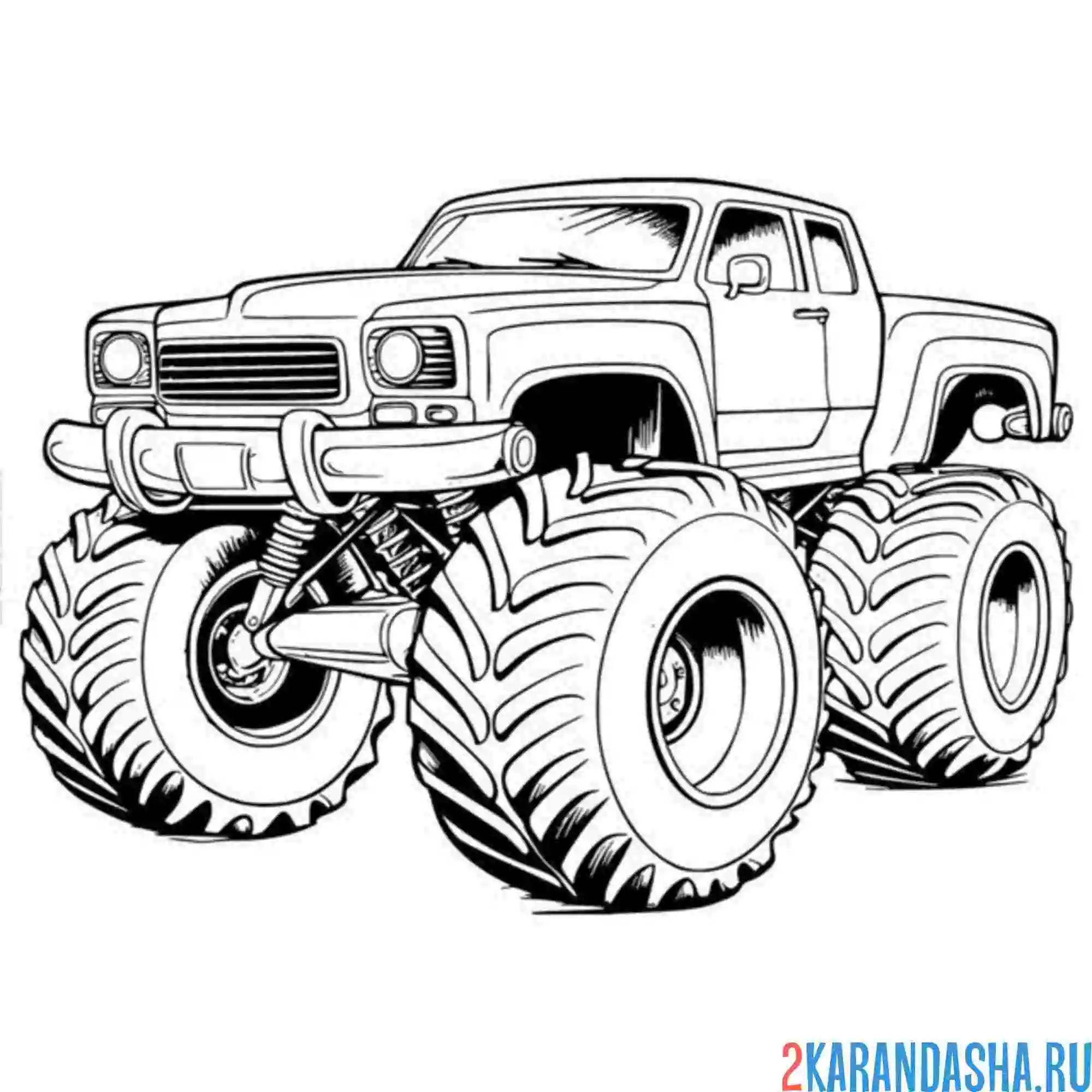 Раскраска монстр трак