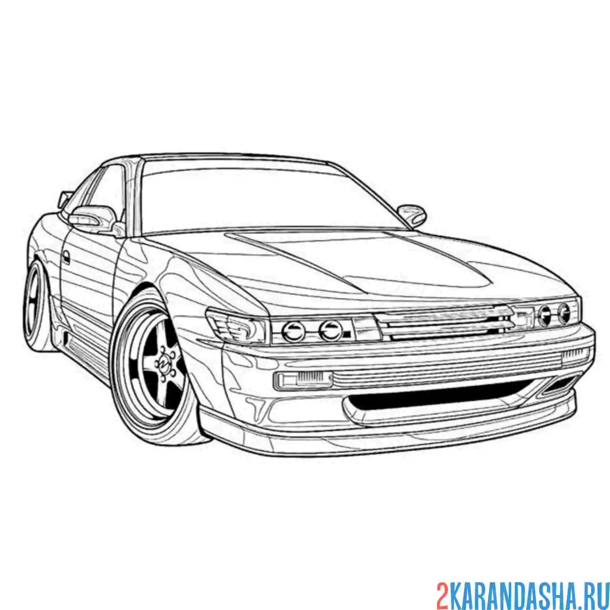 Раскраска старая тойота