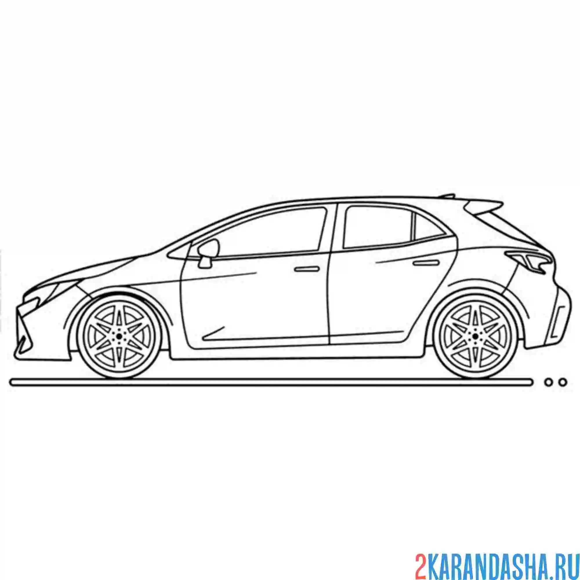 Раскраска спортивная машина