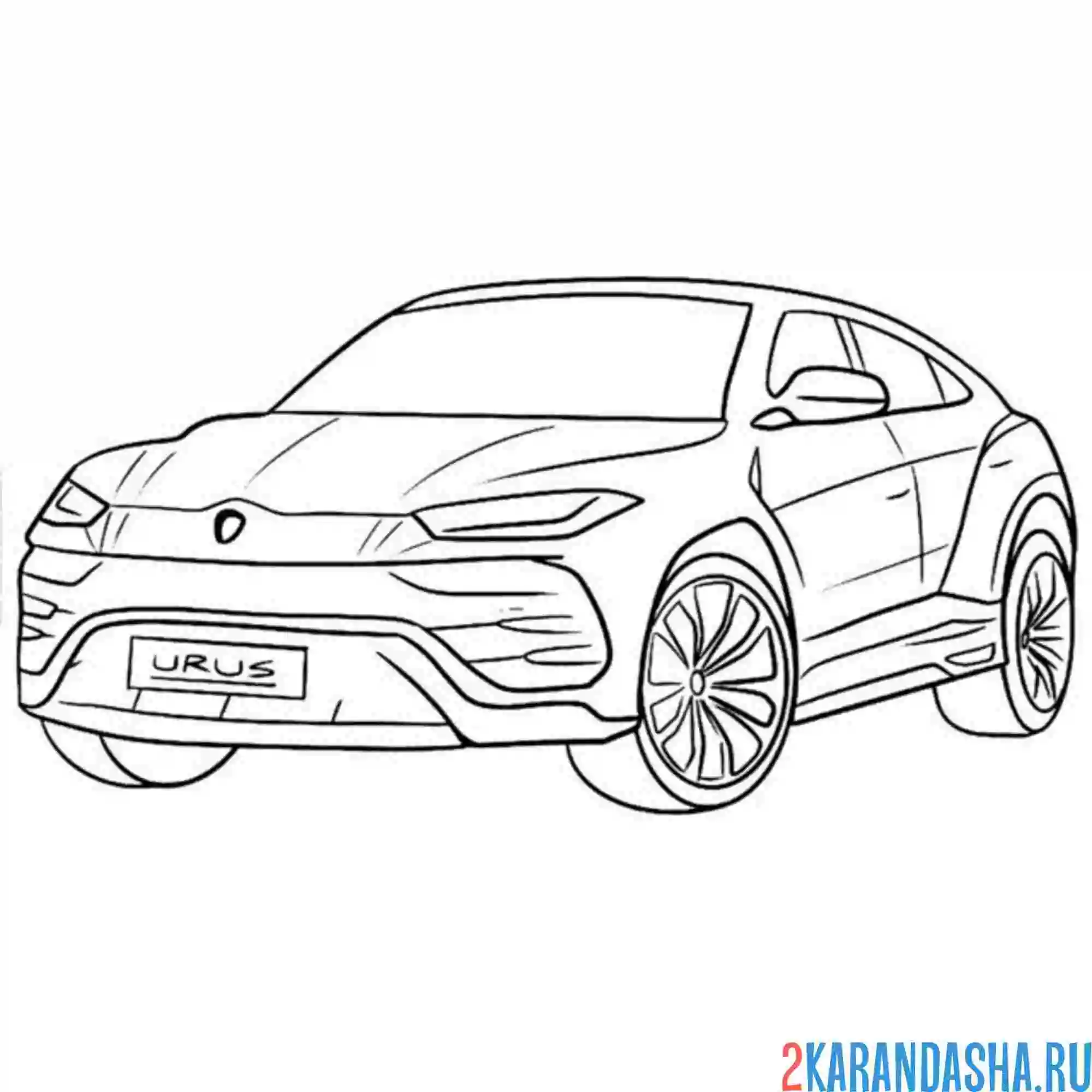 Раскраска ламборгини urus