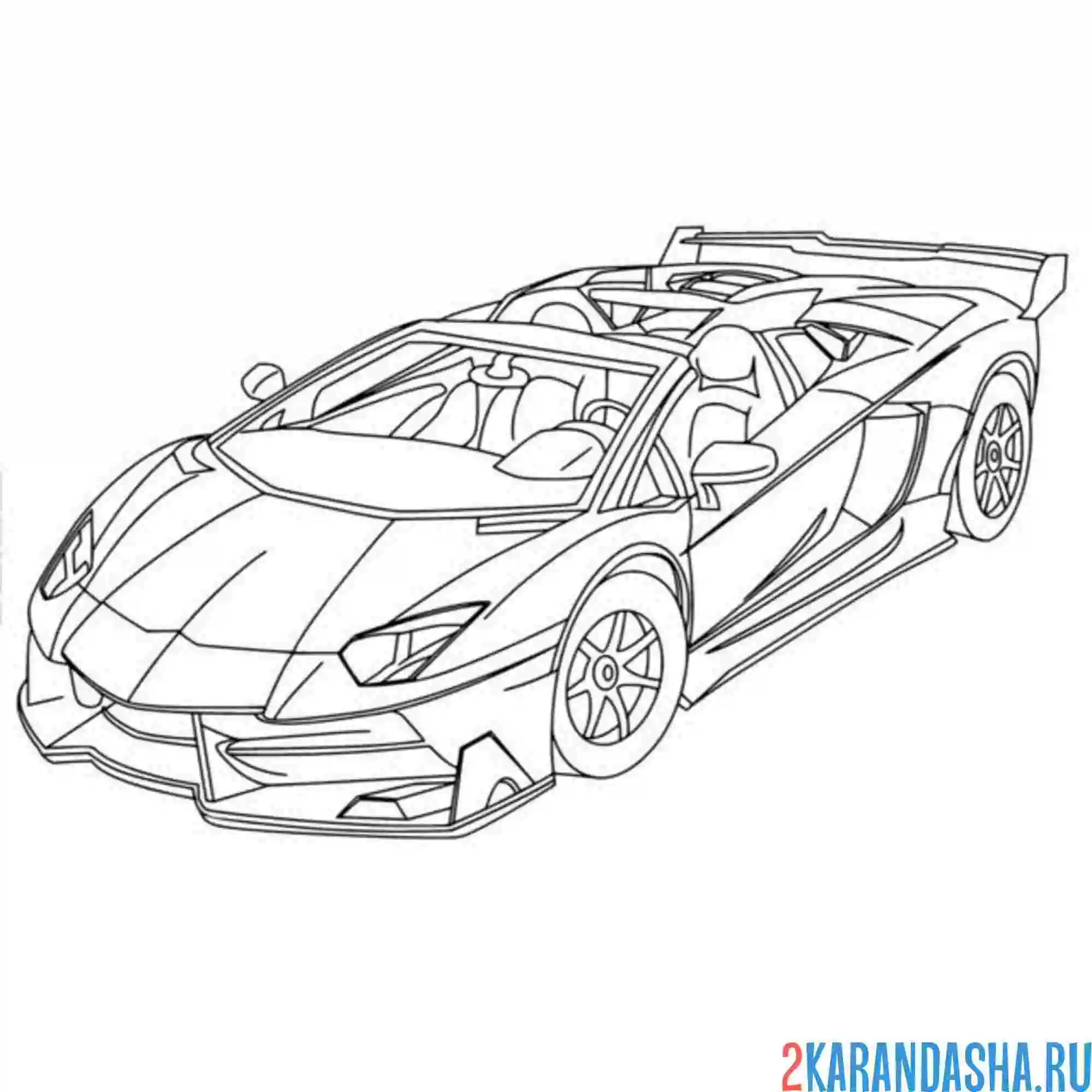 Раскраска ламборгини huracán