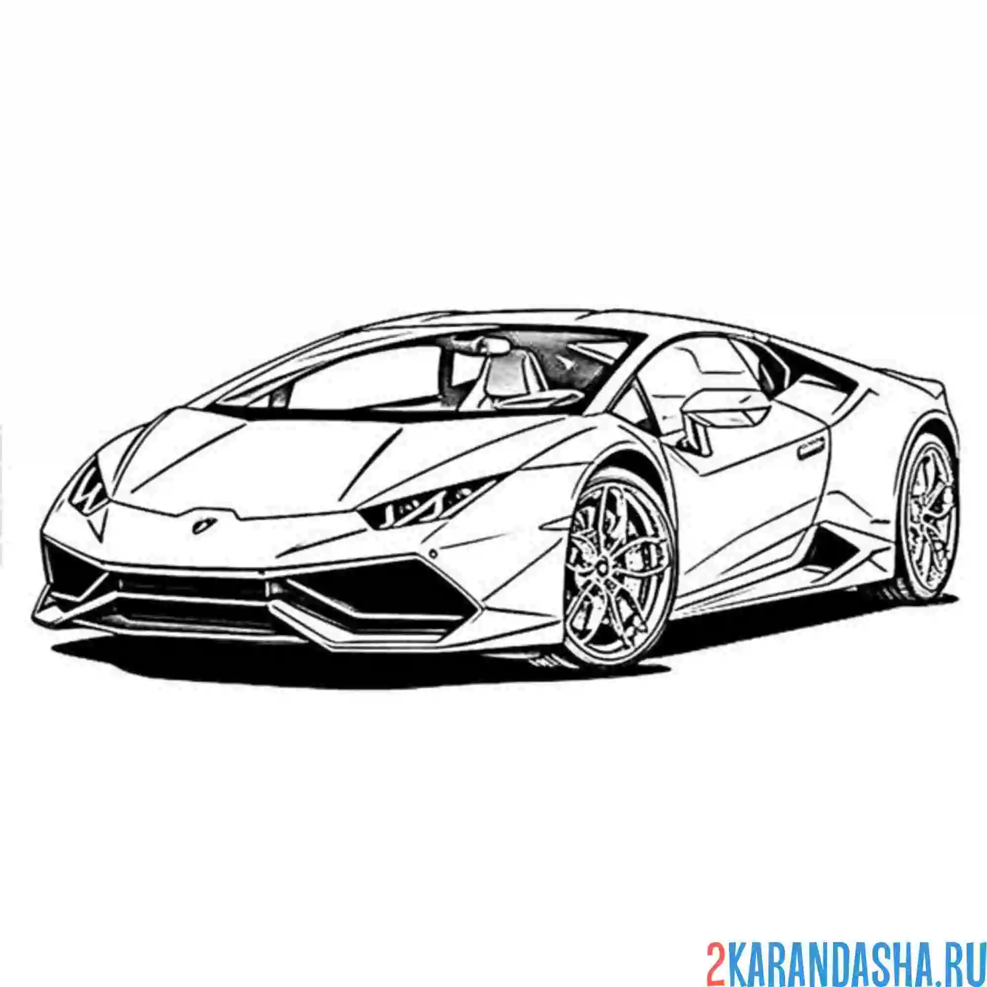 Раскраска ламборгини aventador