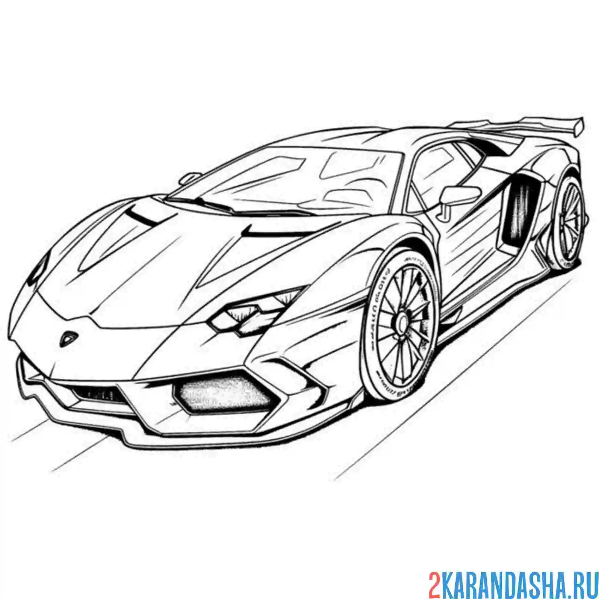 Раскраска ламборгини новая машина