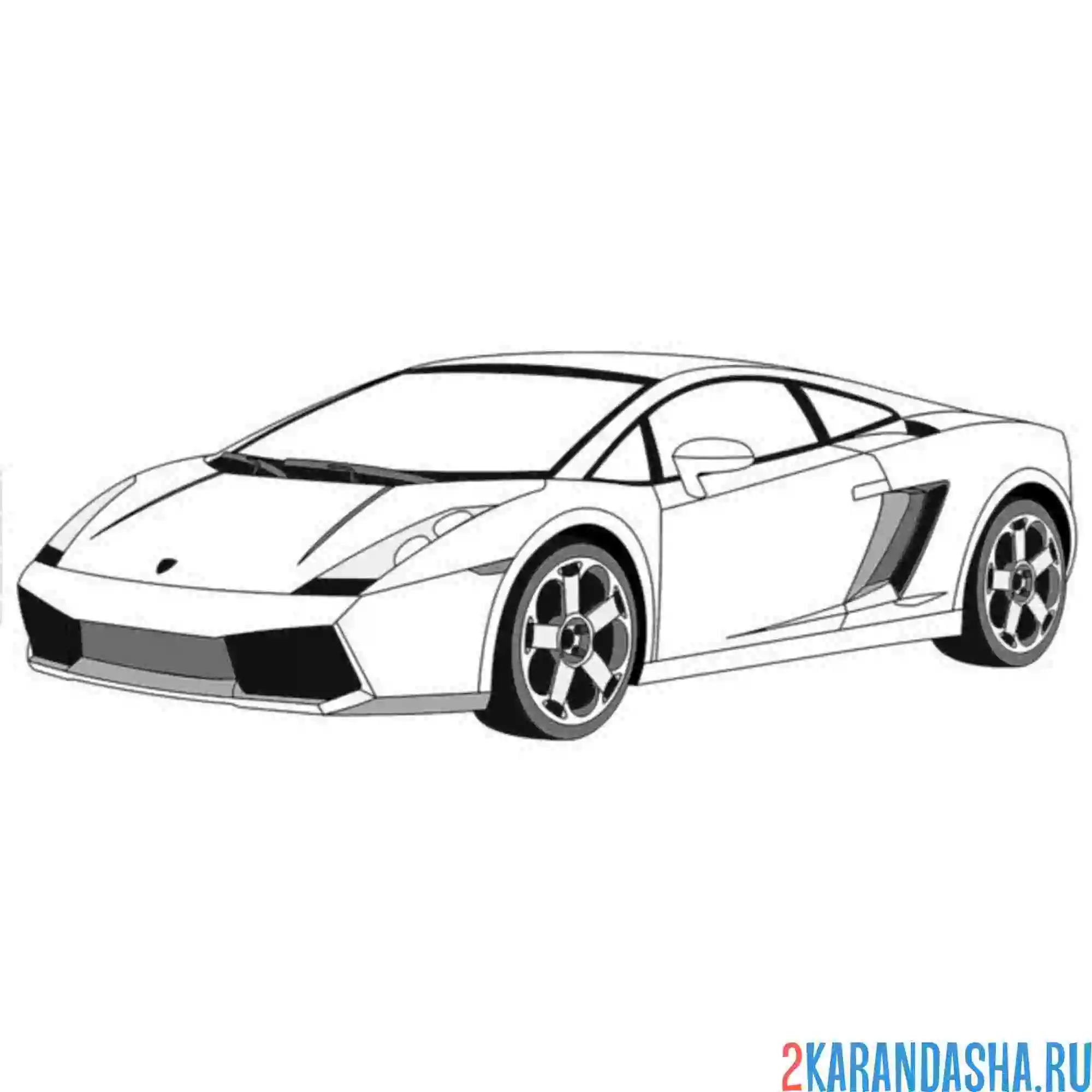 Раскраска большие колеса ламборгини aventador