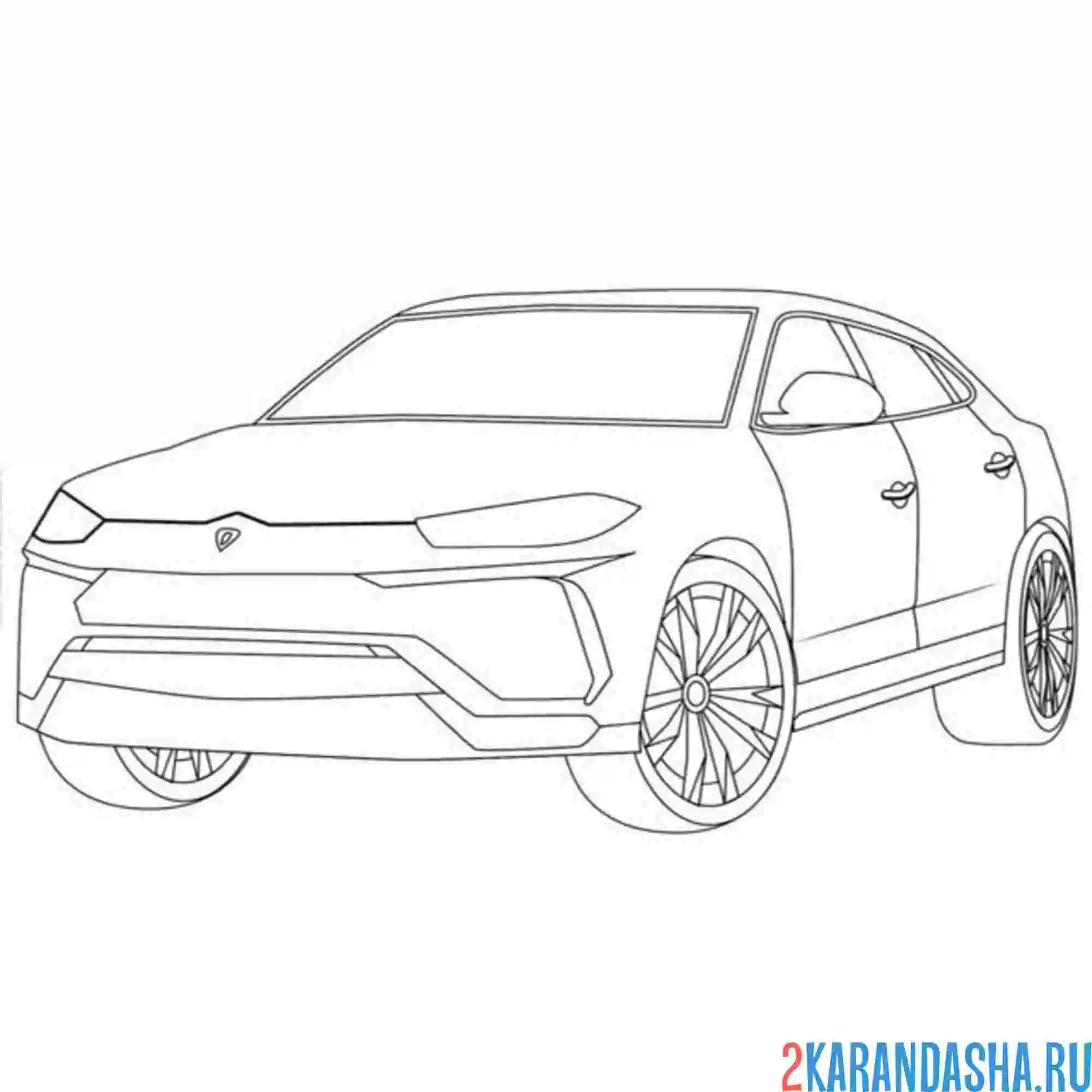 Раскраска красивая ламборгини urus