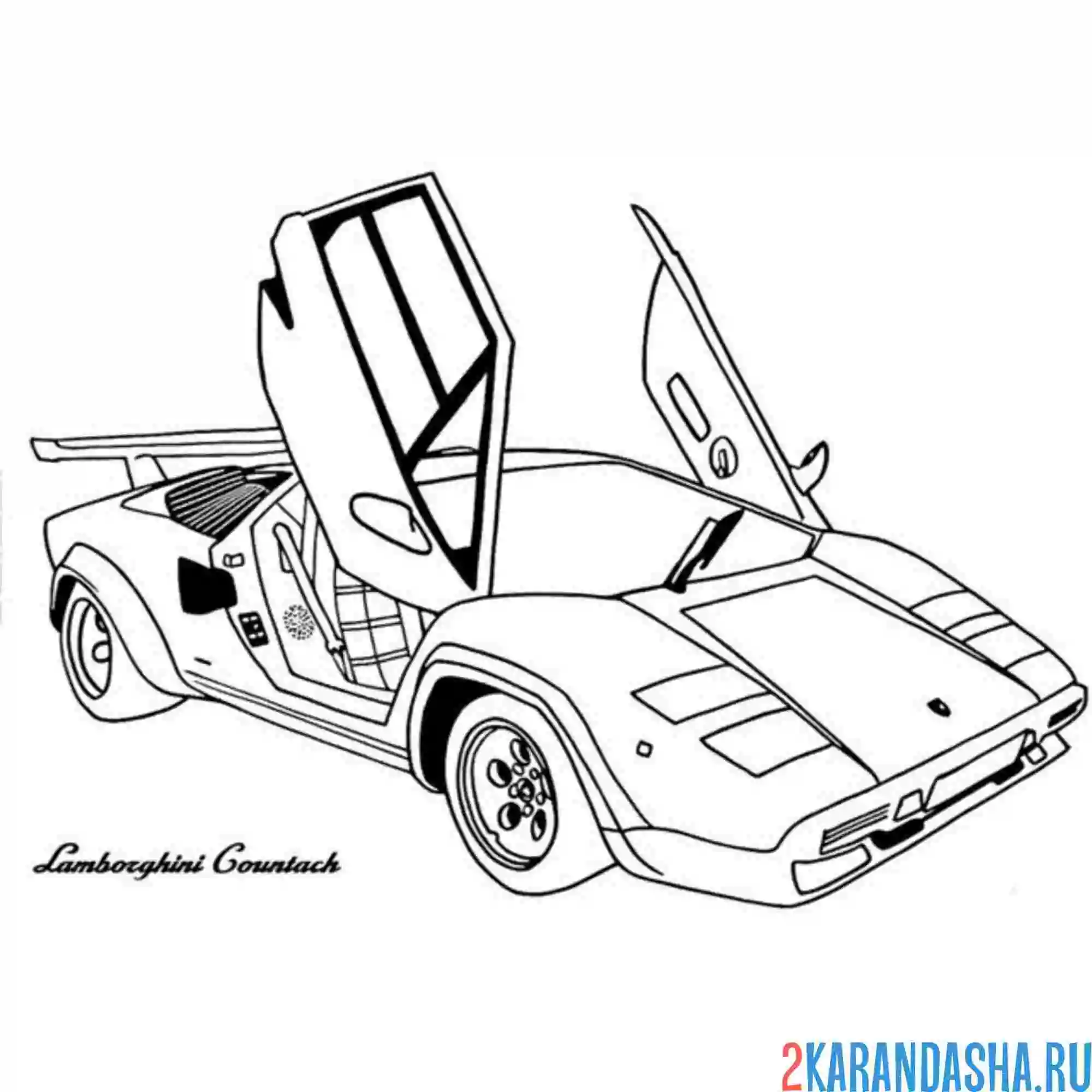 Раскраска countach ламборгини