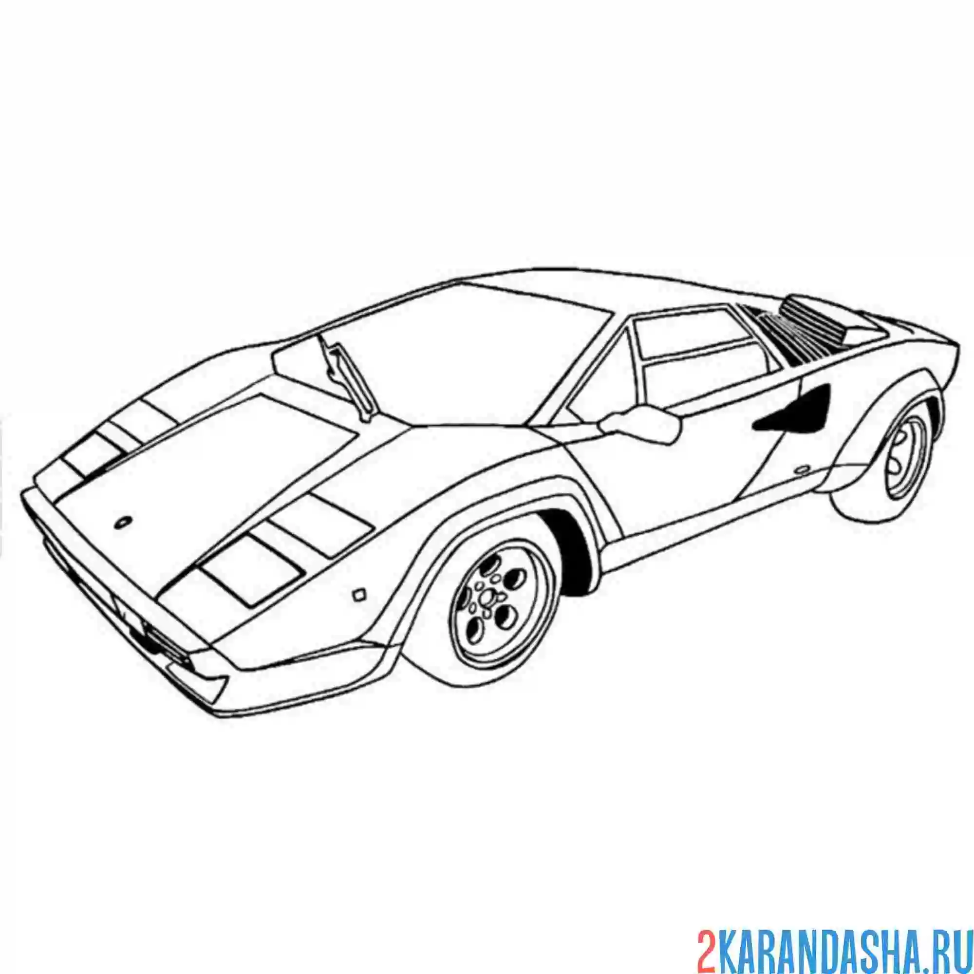 Раскраска ламборгини countach
