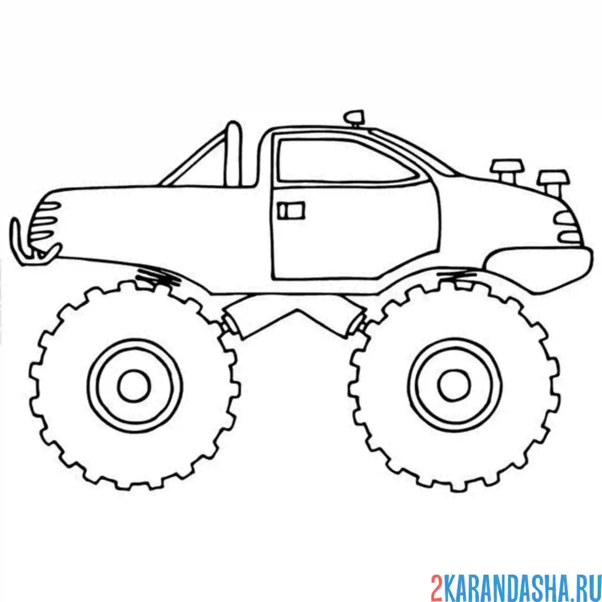 Раскраска монстр-трак средний