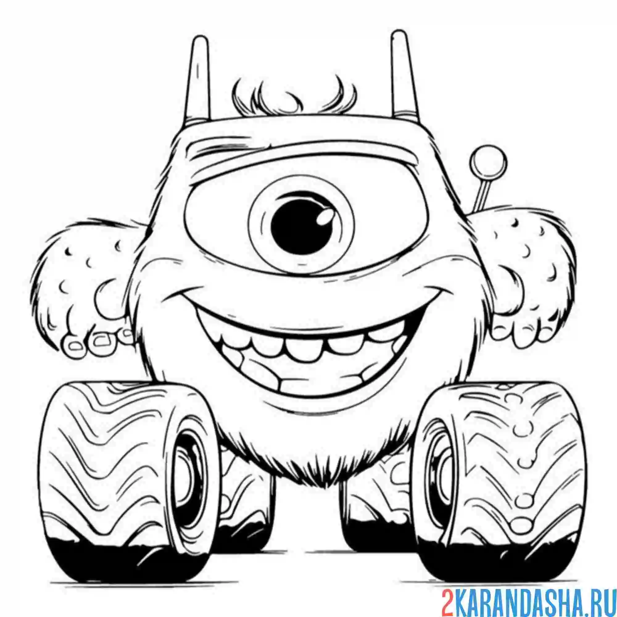 Раскраска монстр-трак монстр