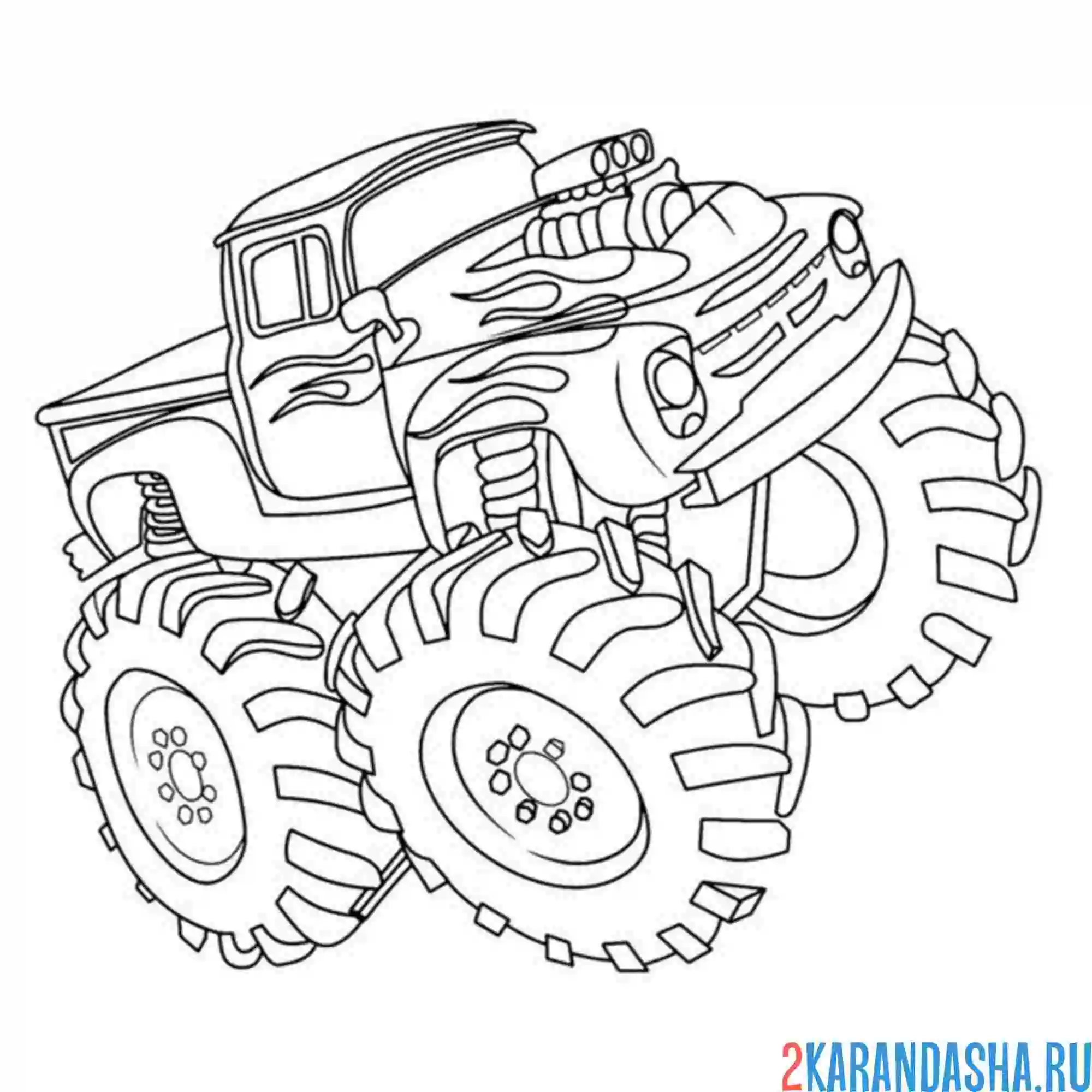 Раскраска монстр-трак мощь