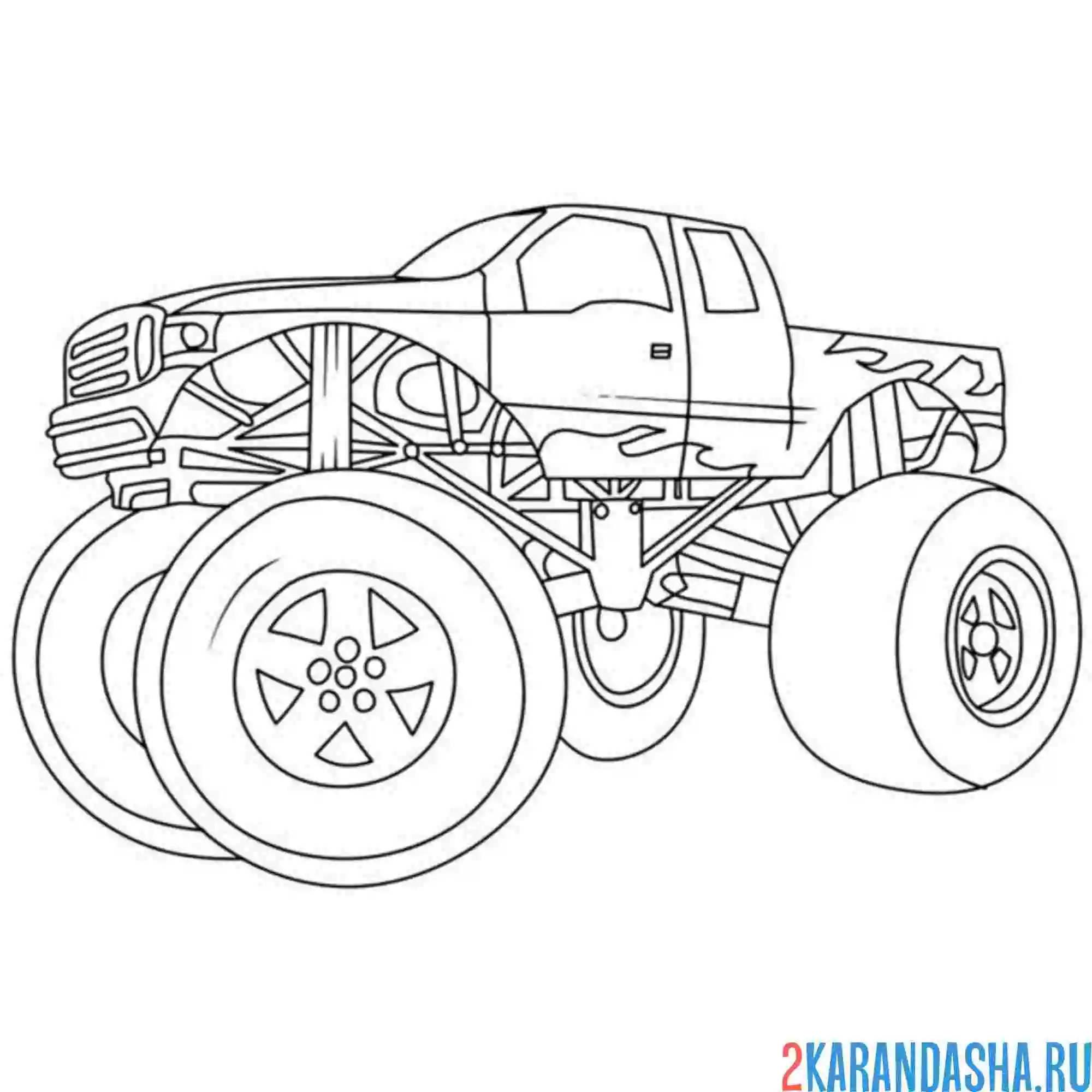 Раскраска монстр-трак необычный